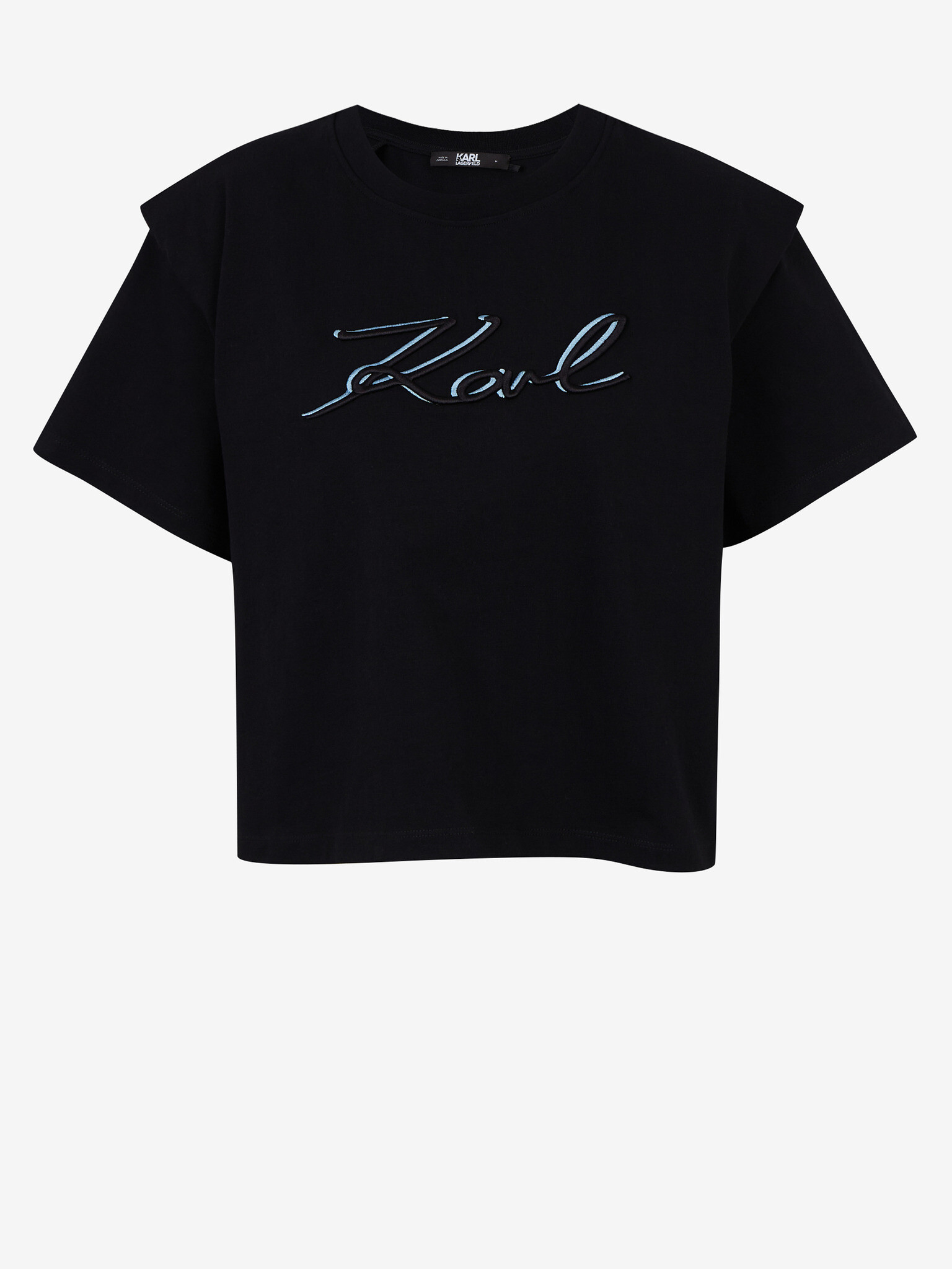 Karl Lagerfeld T-shirt Cheren - Pepit.bg