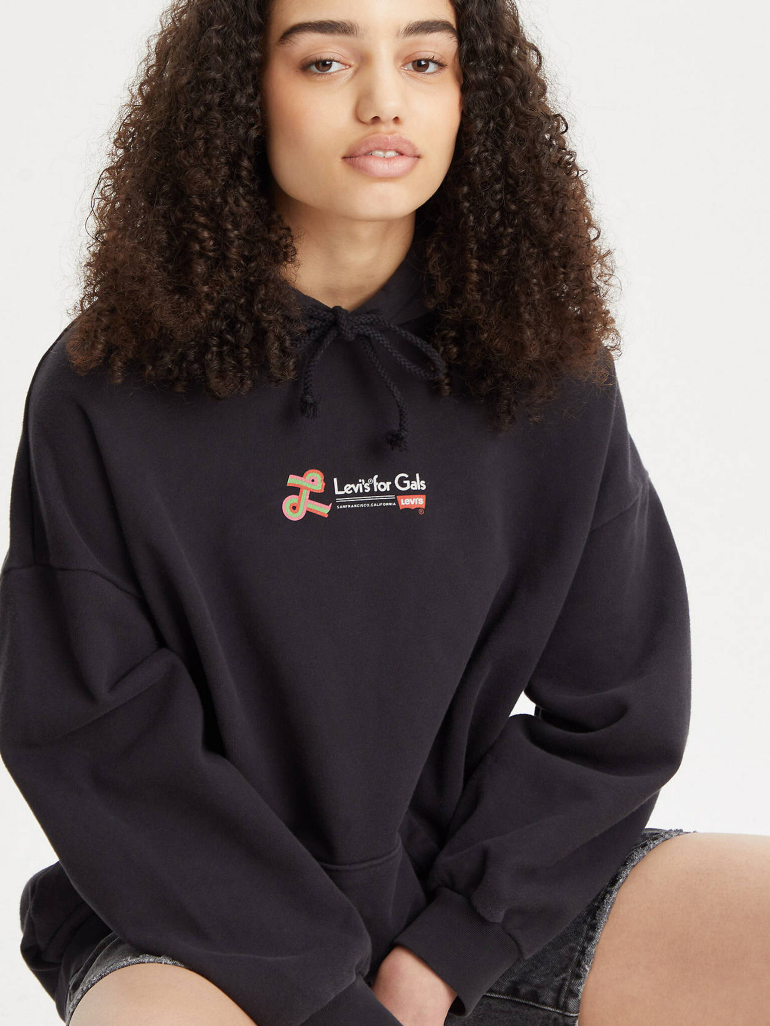 Levi's® For Gals Sweatshirt Cheren - Pepit.bg