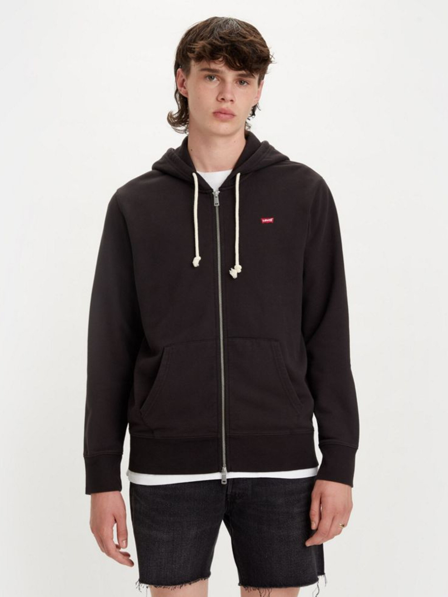 Levi's® New Original Zip Up Meteorite Sweatshirt Cheren - Pepit.bg