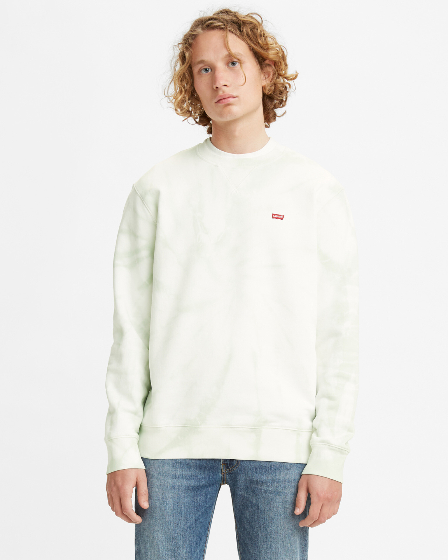 Levi's® New Originals Crew Iris Dye Sweatshirt Zelen - Pepit.bg