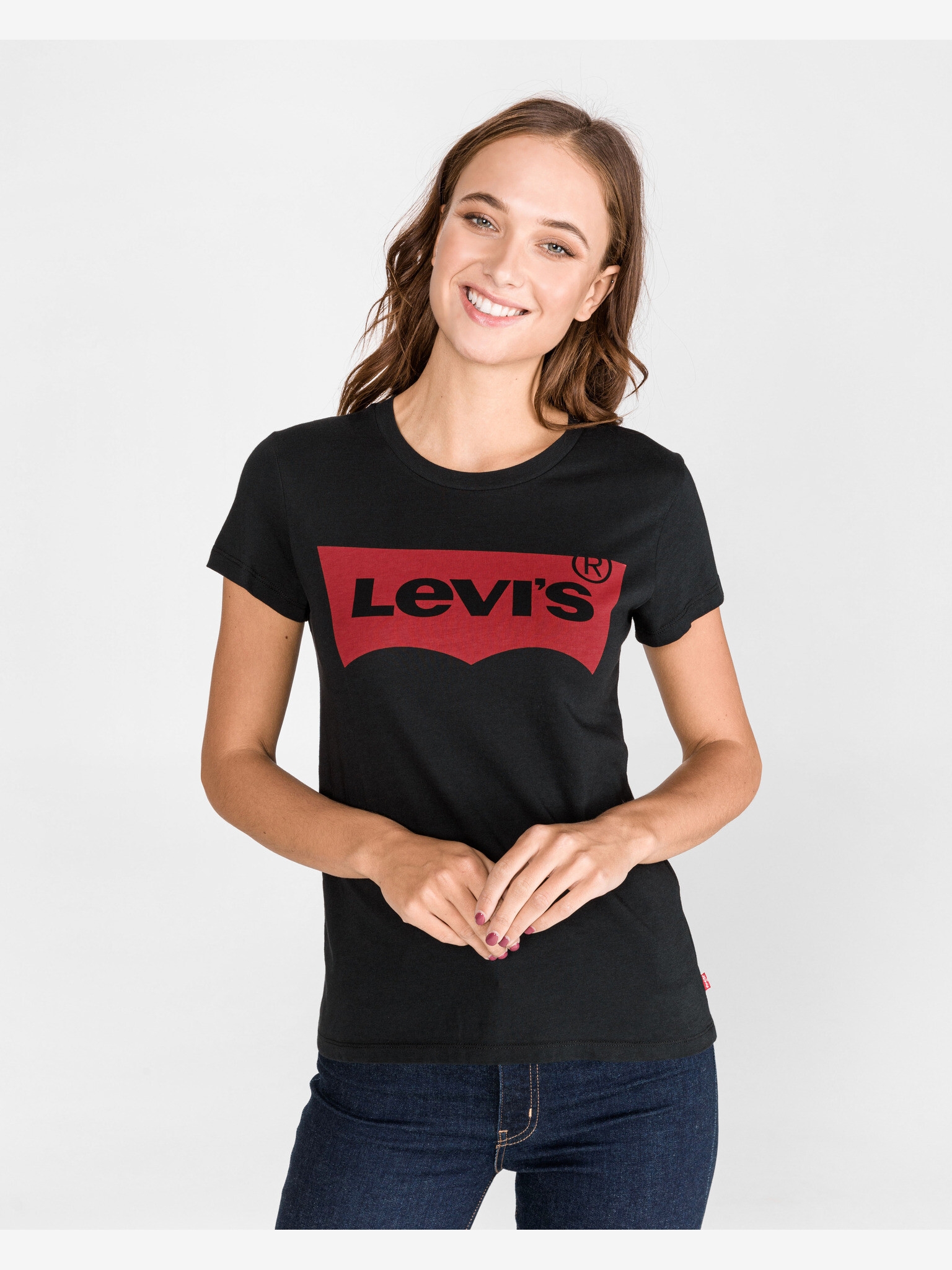 Levi's® The Perfect Graphic T-shirt Cheren - Pepit.bg