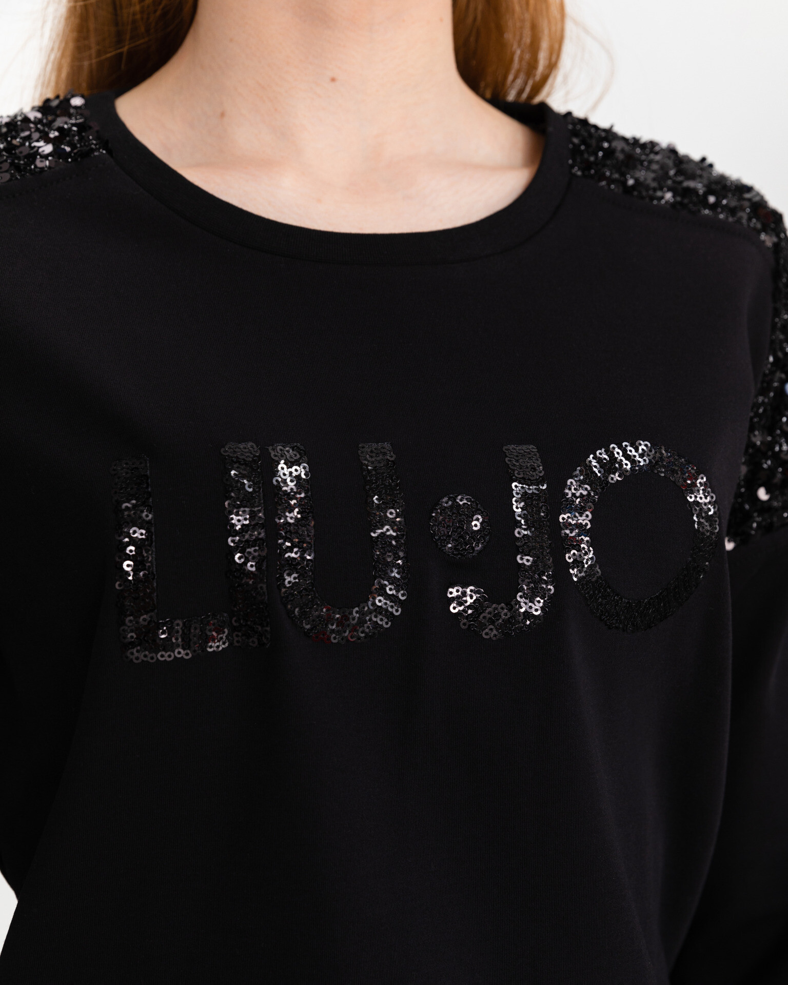 Liu Jo Sweatshirt Cheren - Pepit.bg