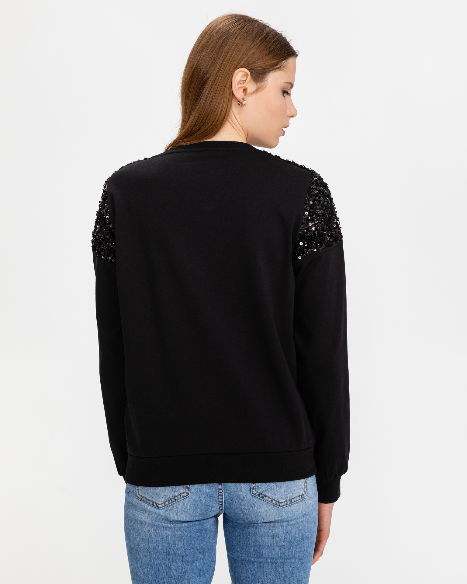 Liu Jo Sweatshirt Cheren - Pepit.bg