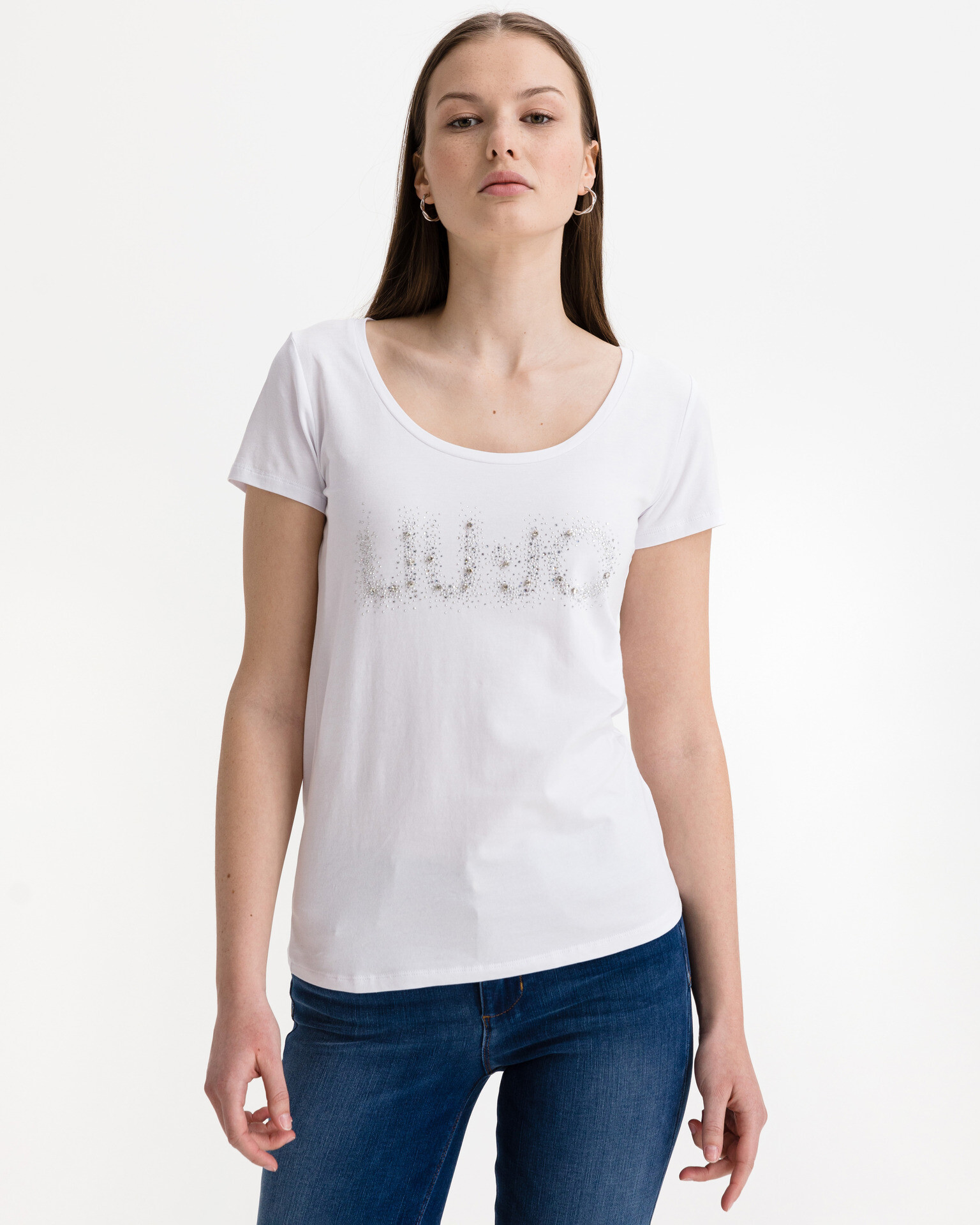 Liu Jo T-shirt Byal - Pepit.bg