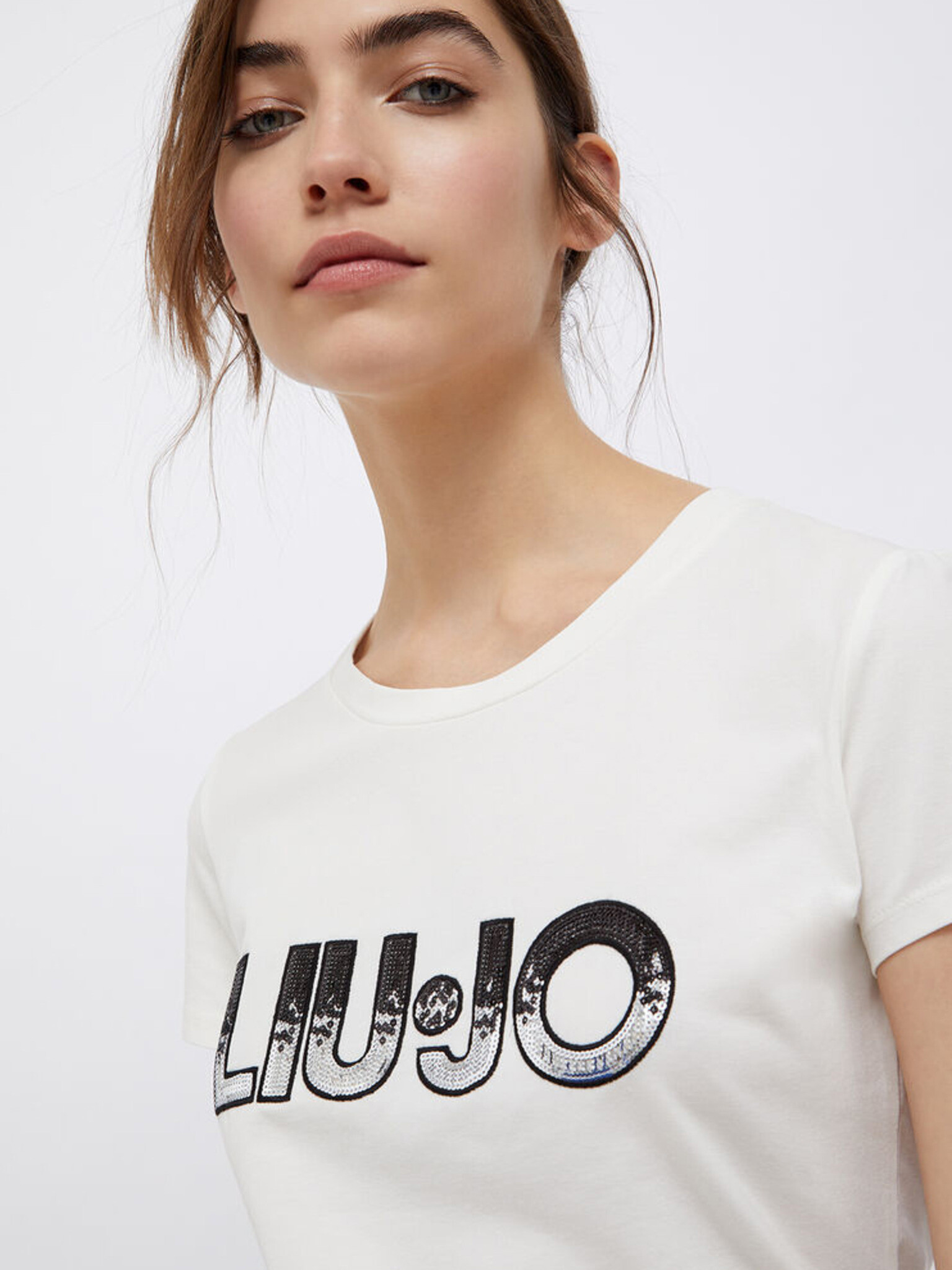 Liu Jo T-shirt Byal - Pepit.bg