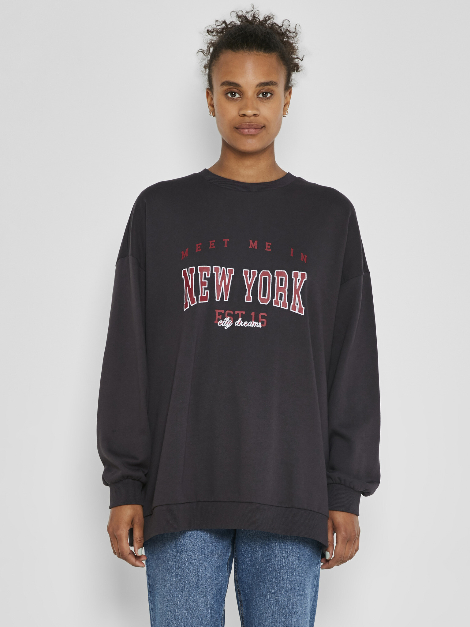 Noisy May College Sweatshirt Siv - Pepit.bg