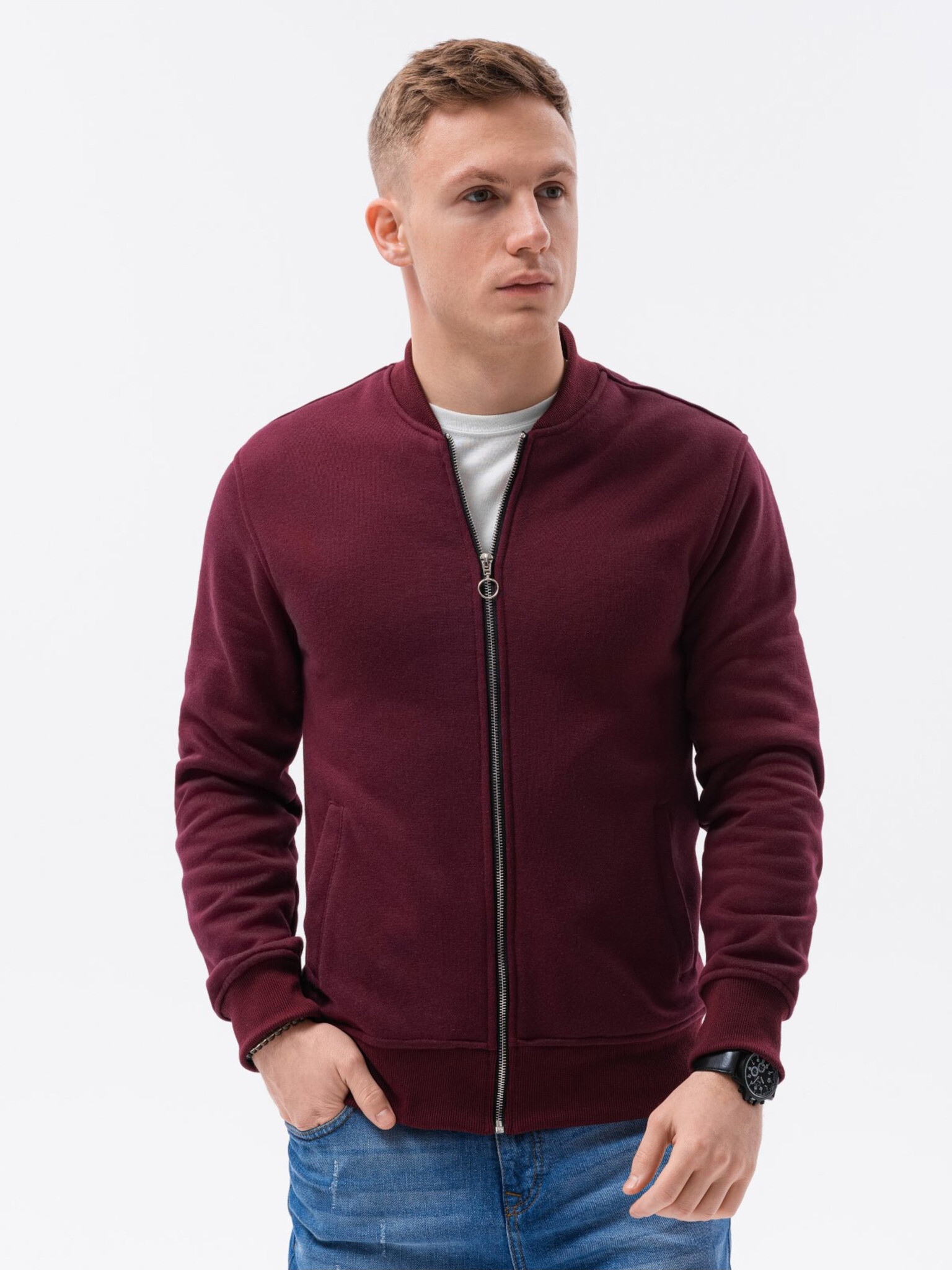 Ombre Clothing B1077 Sweatshirt Cherven - Pepit.bg