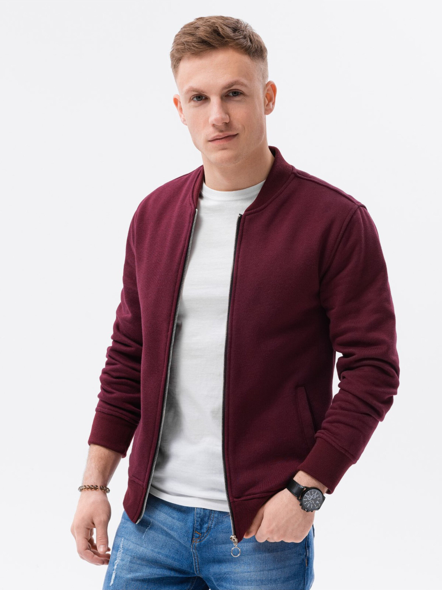 Ombre Clothing B1077 Sweatshirt Cherven - Pepit.bg