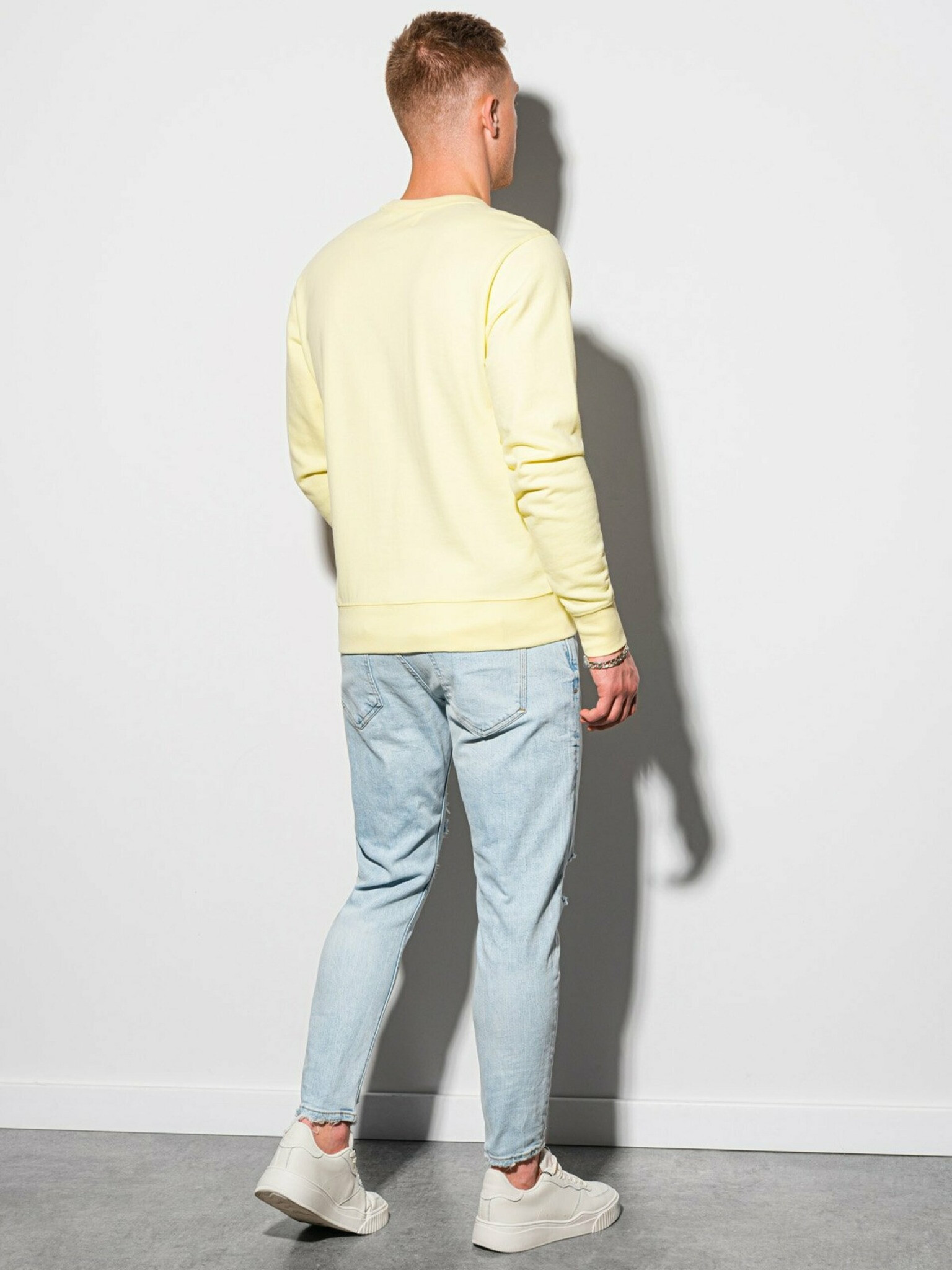 Ombre Clothing B1146 basic basic Sweatshirt Zhalt - Pepit.bg