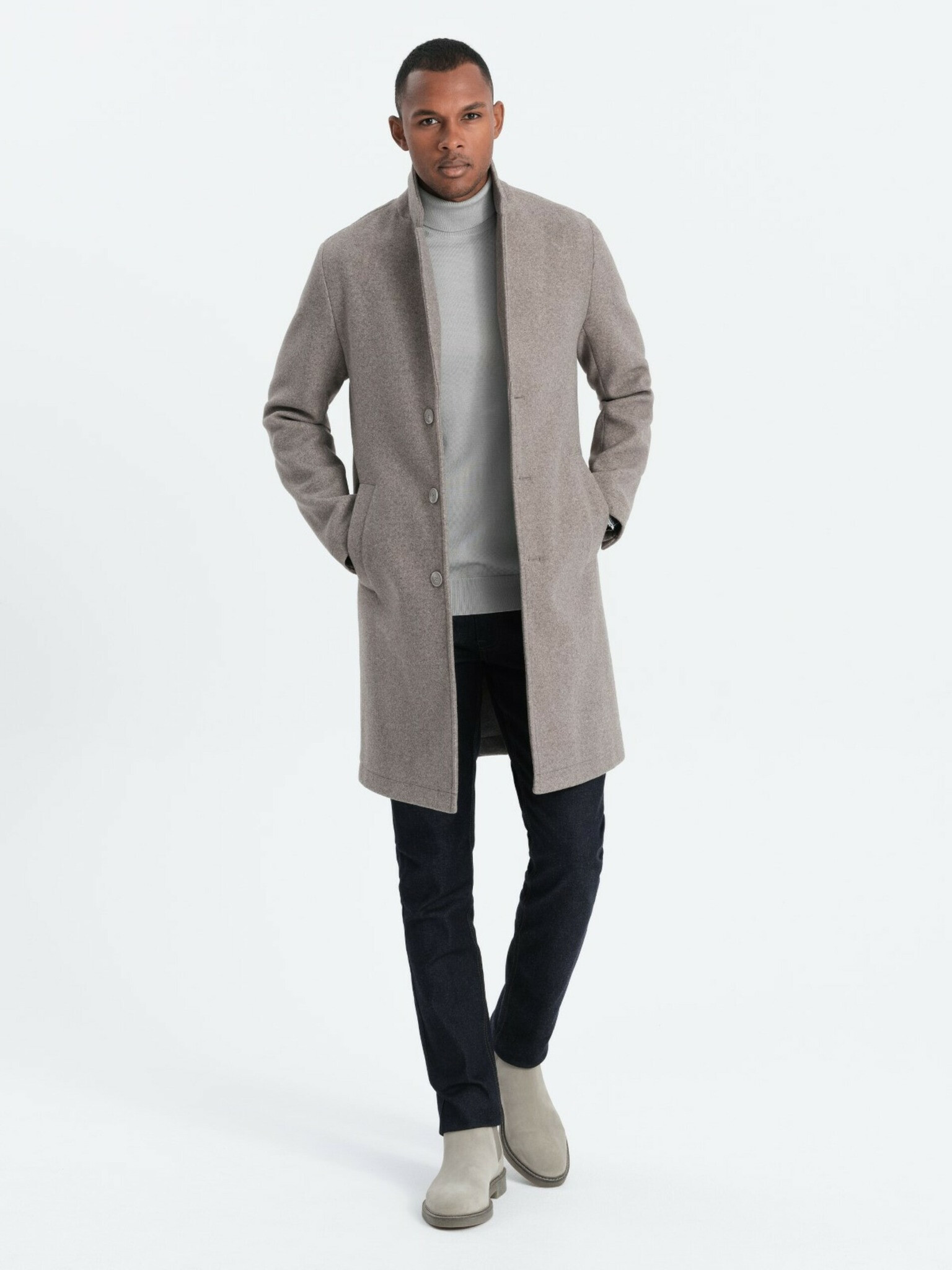 Ombre Clothing Палто Siv - Pepit.bg