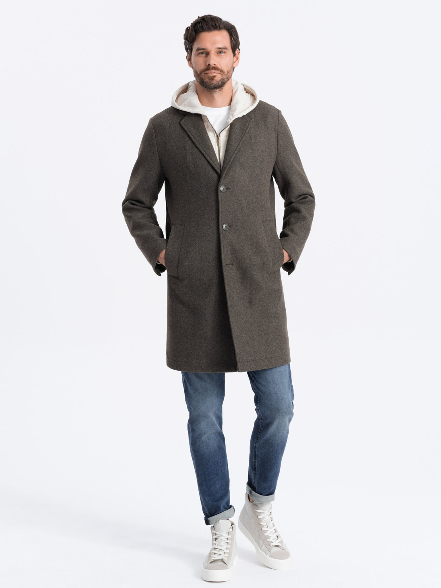 Ombre Clothing Палто Zelen - Pepit.bg