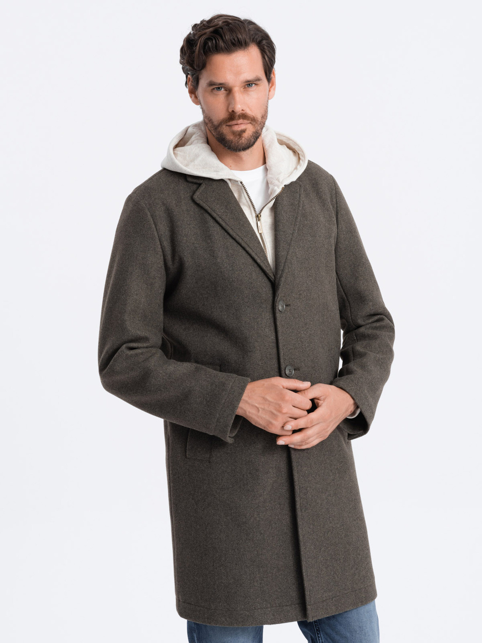 Ombre Clothing Палто Zelen - Pepit.bg