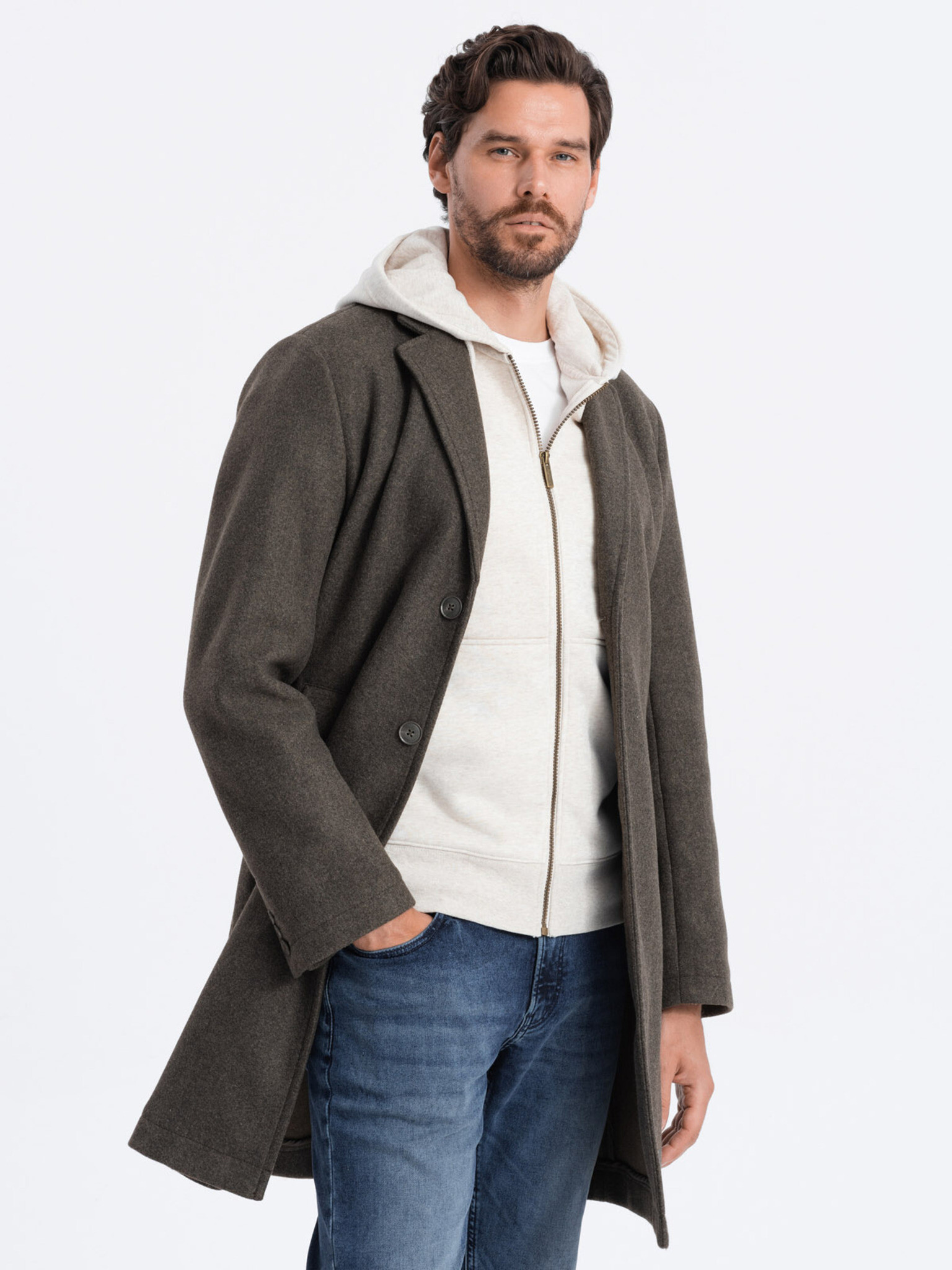 Ombre Clothing Палто Zelen - Pepit.bg