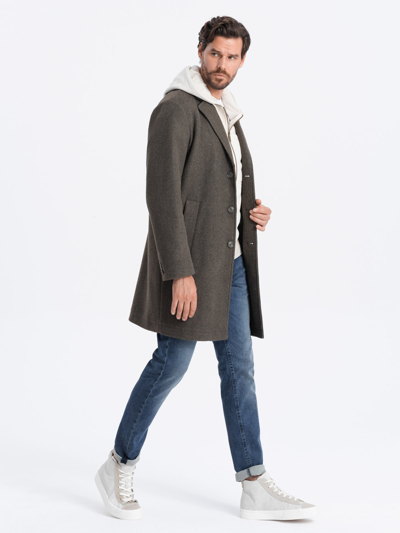 Ombre Clothing Палто Zelen - Pepit.bg