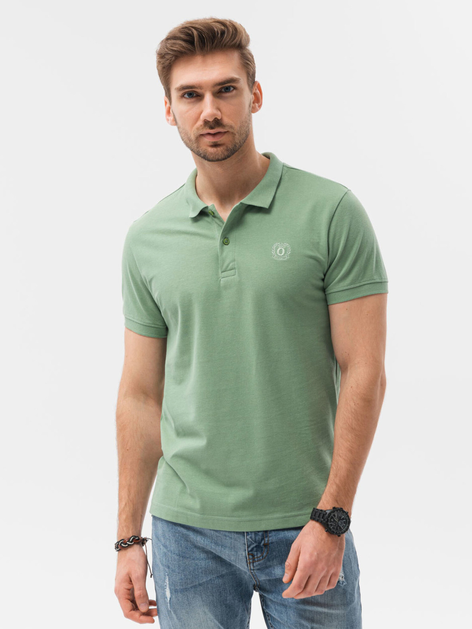 Ombre Clothing Поло тениска Zelen - Pepit.bg