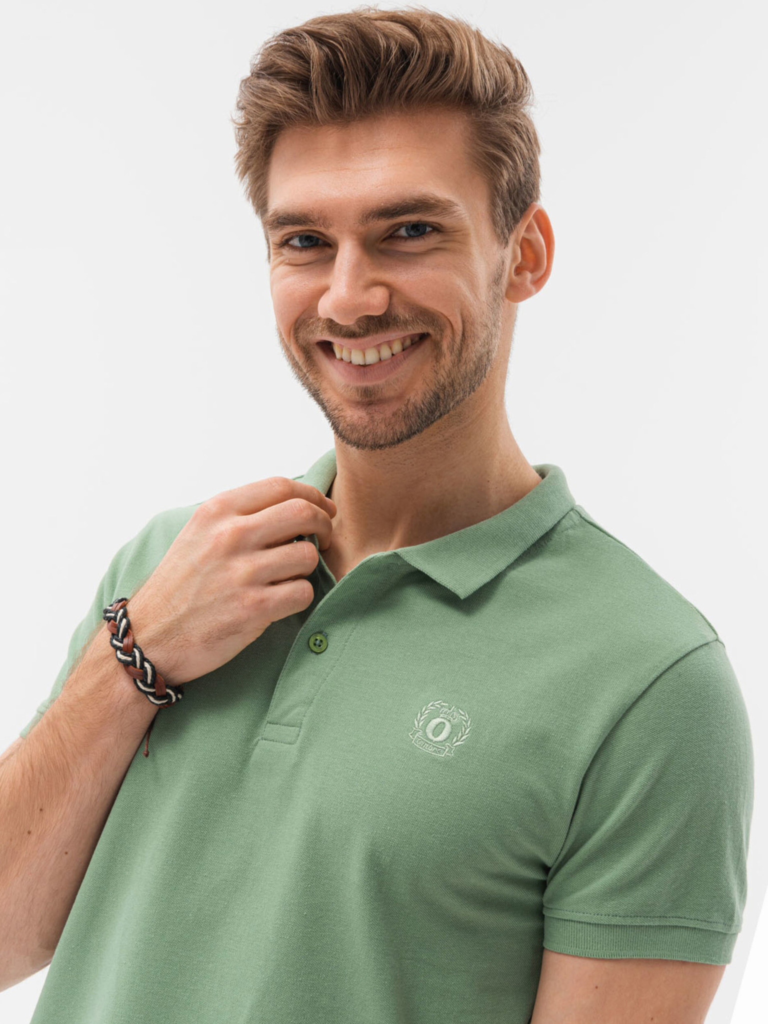 Ombre Clothing Поло тениска Zelen - Pepit.bg