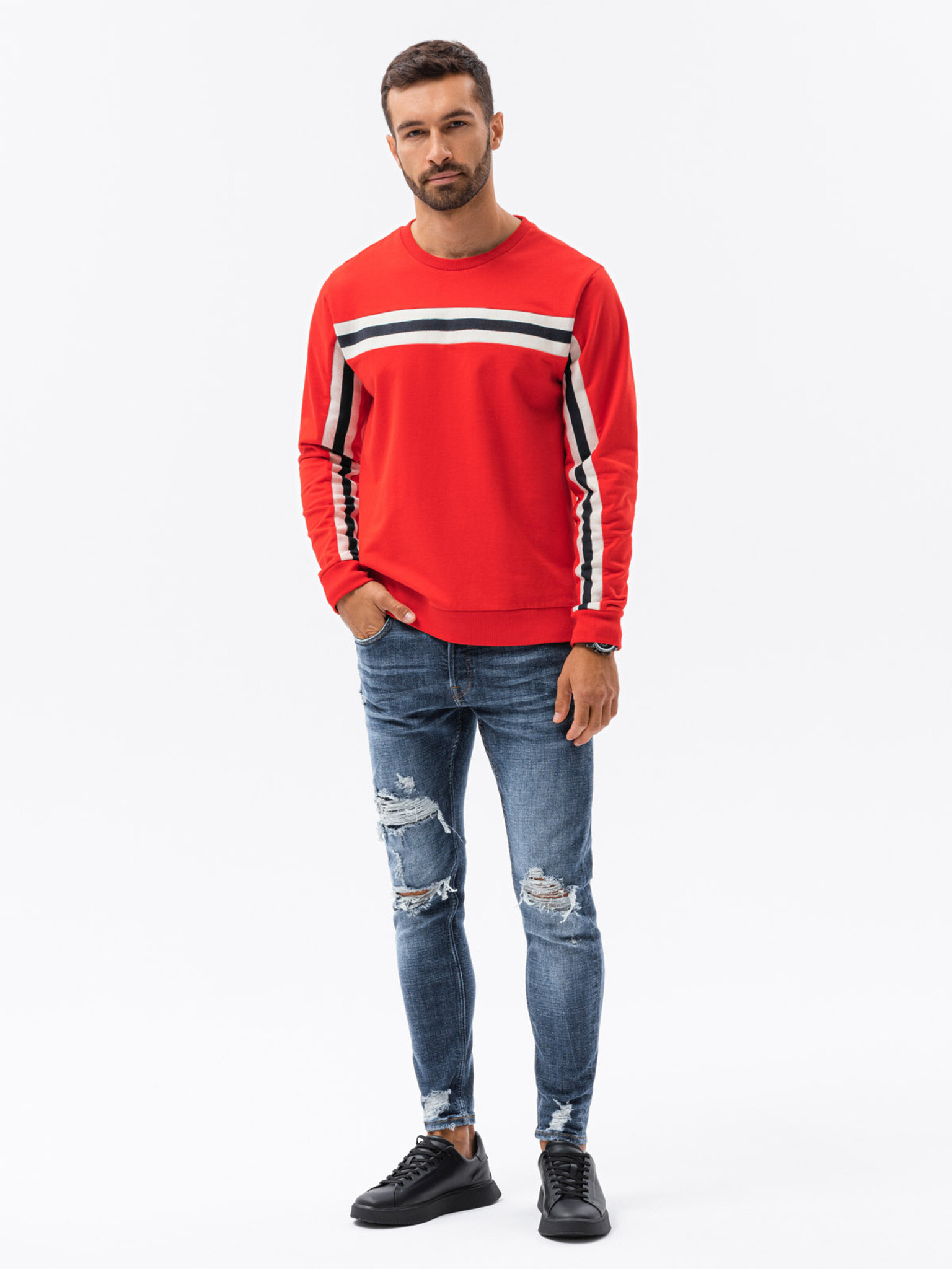 Ombre Clothing Sweatshirt Cherven - Pepit.bg