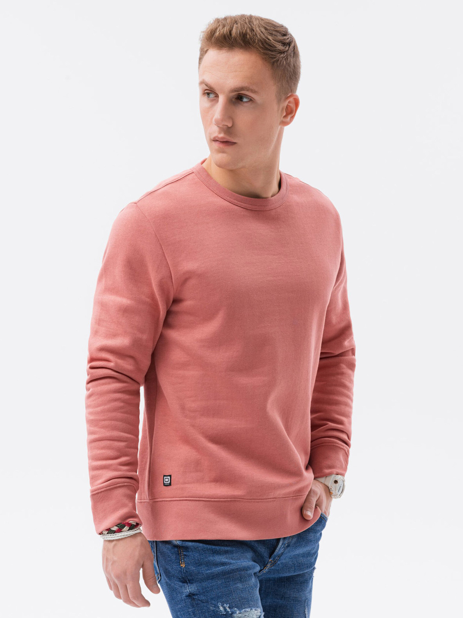Ombre Clothing Sweatshirt Rozov - Pepit.bg