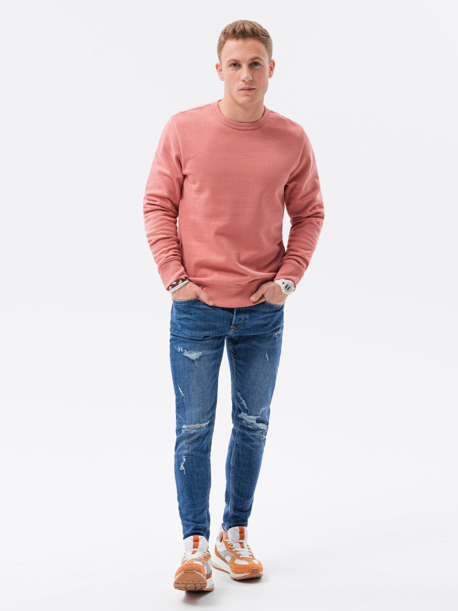 Ombre Clothing Sweatshirt Rozov - Pepit.bg