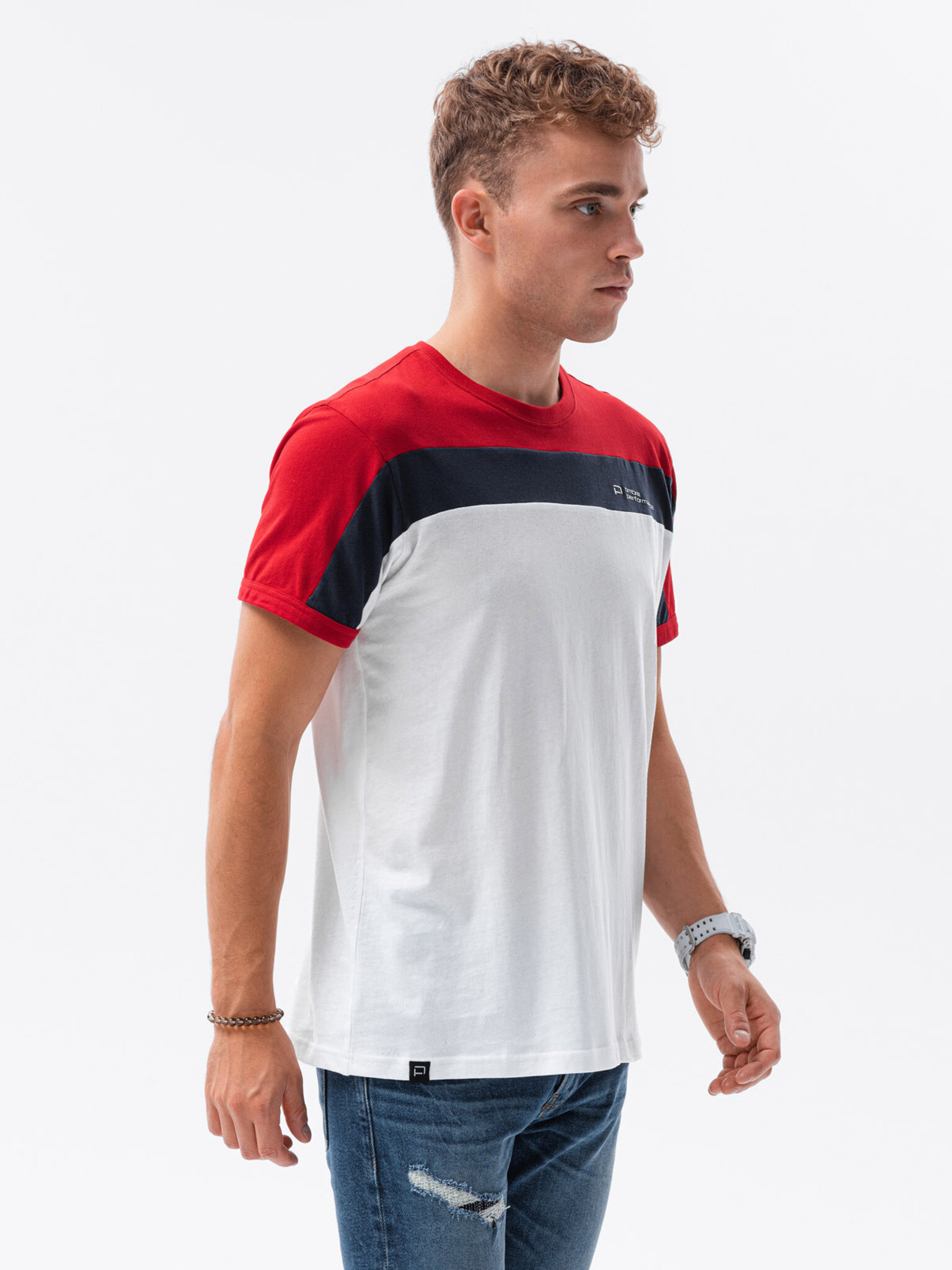 Ombre Clothing T-shirt Byal - Pepit.bg
