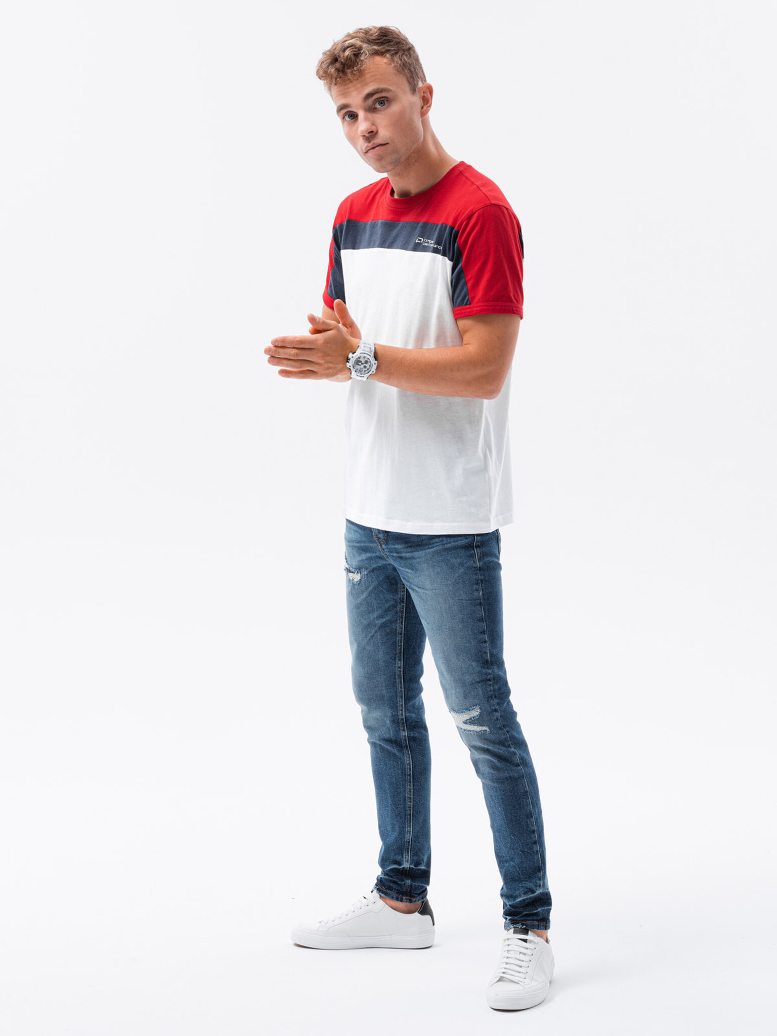 Ombre Clothing T-shirt Byal - Pepit.bg