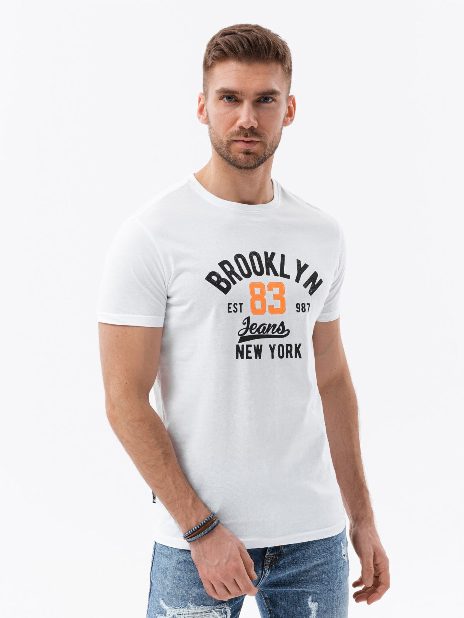 Ombre Clothing T-shirt Byal - Pepit.bg