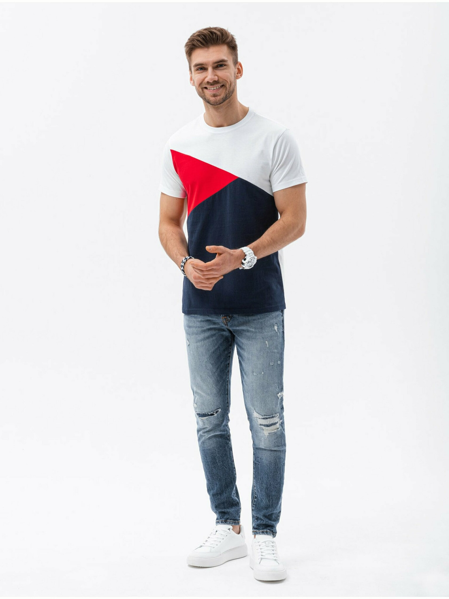 Ombre Clothing T-shirt Byal - Pepit.bg