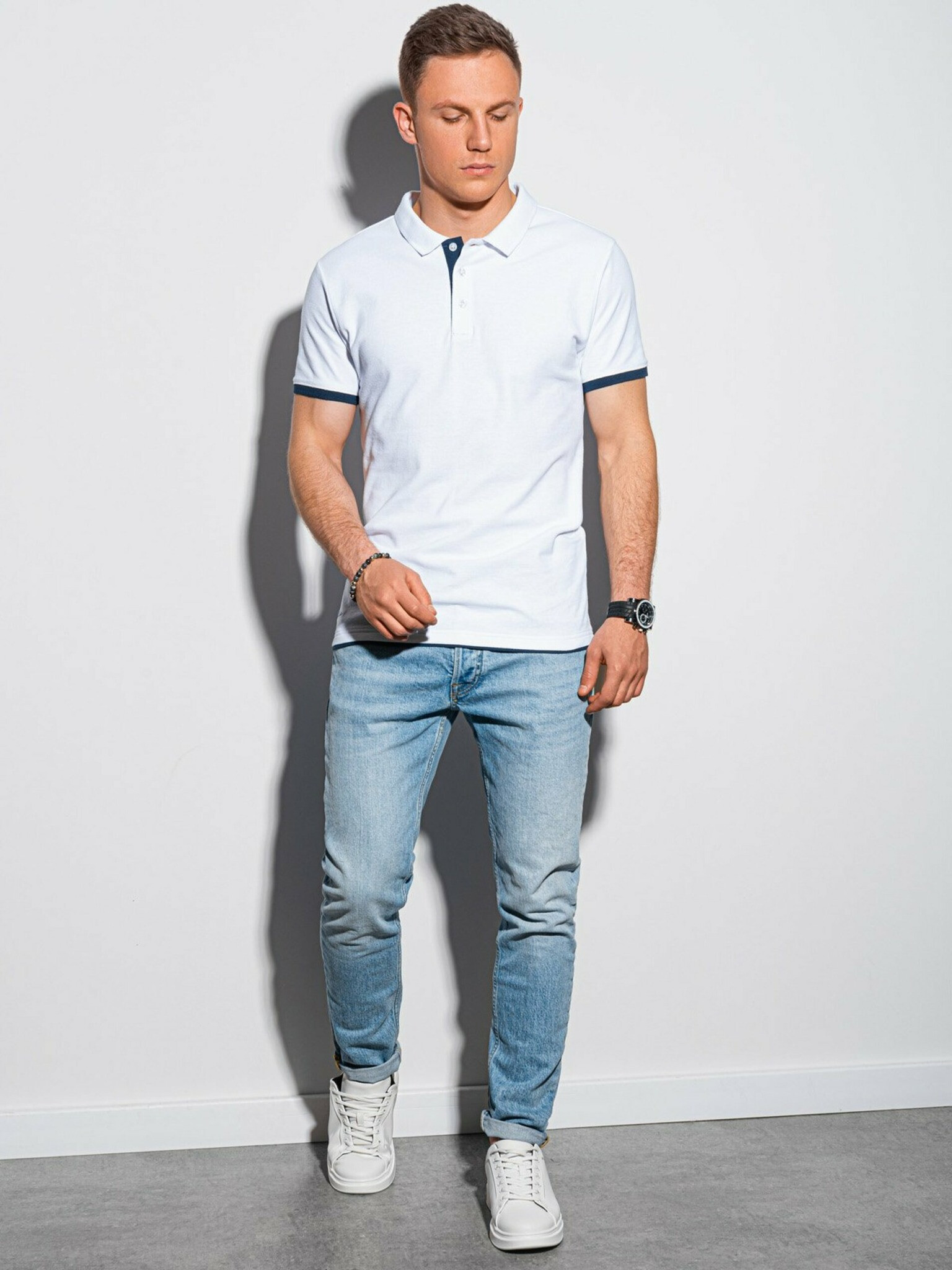 Ombre Clothing T-shirt Byal - Pepit.bg