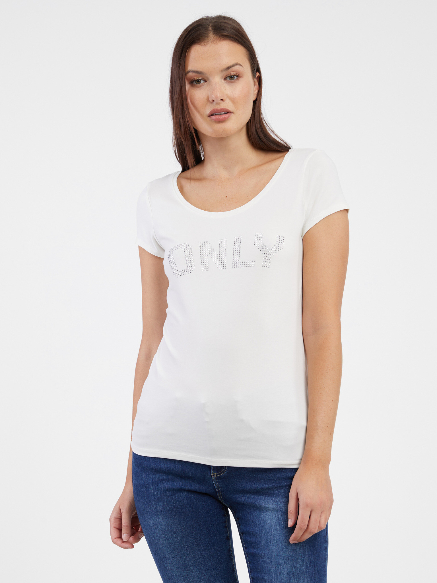 ONLY Helena T-shirt Byal - Pepit.bg