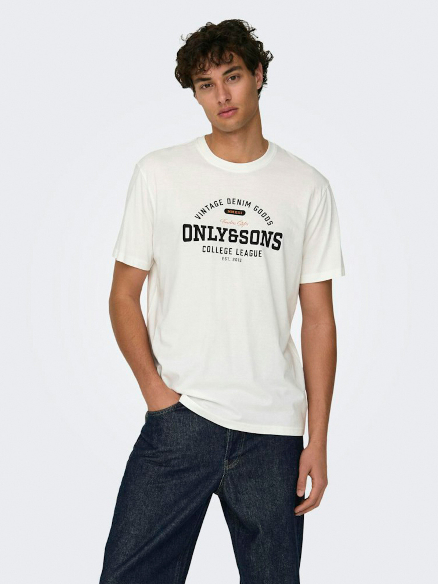 ONLY & SONS Lenny Life T-shirt Byal - Pepit.bg