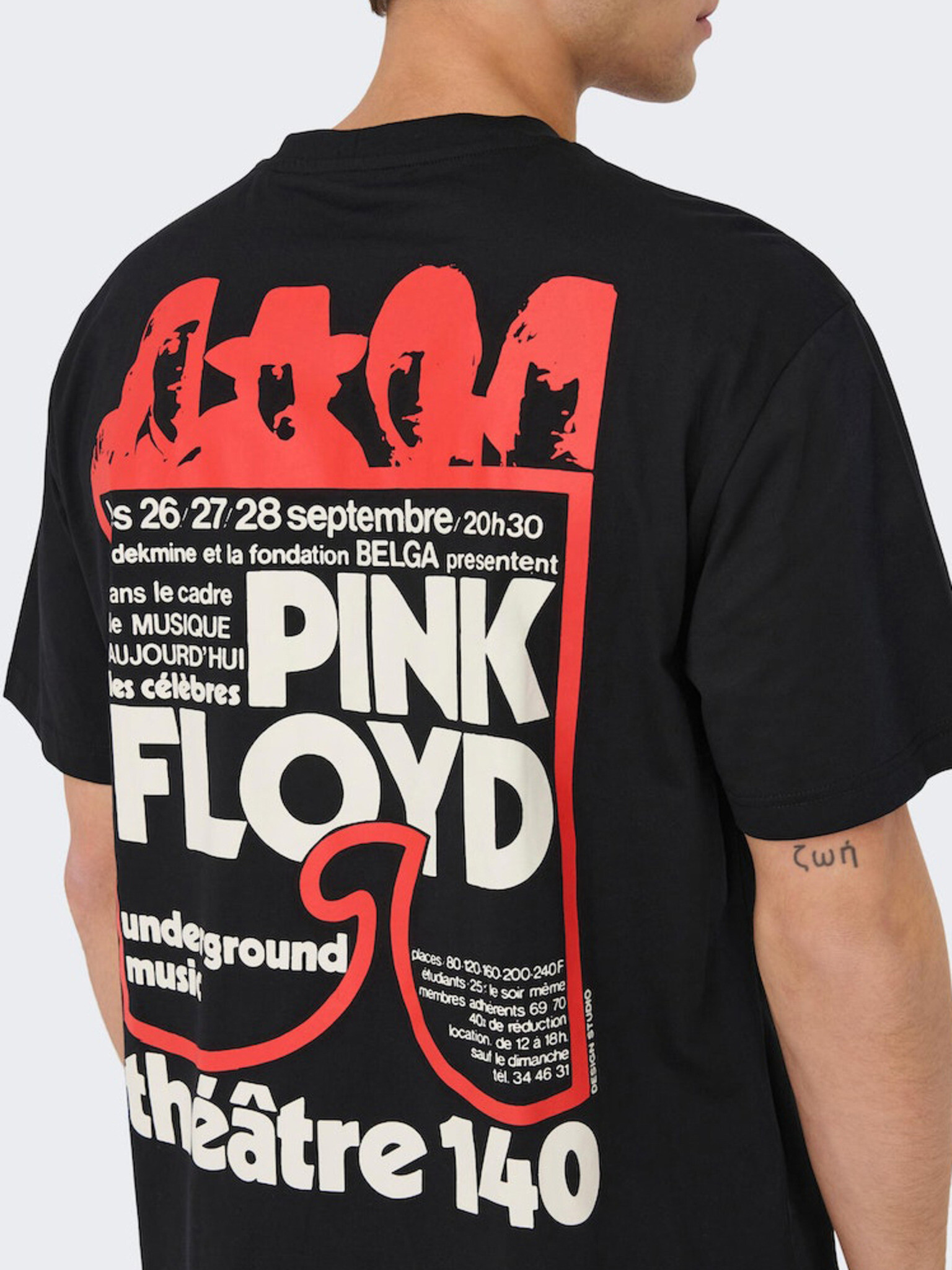 ONLY & SONS Pink Floyd T-shirt Cheren - Pepit.bg