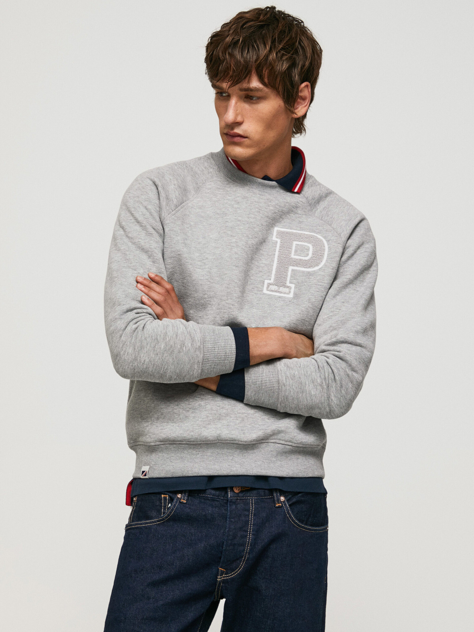 Pepe Jeans Pike Sweatshirt Siv - Pepit.bg