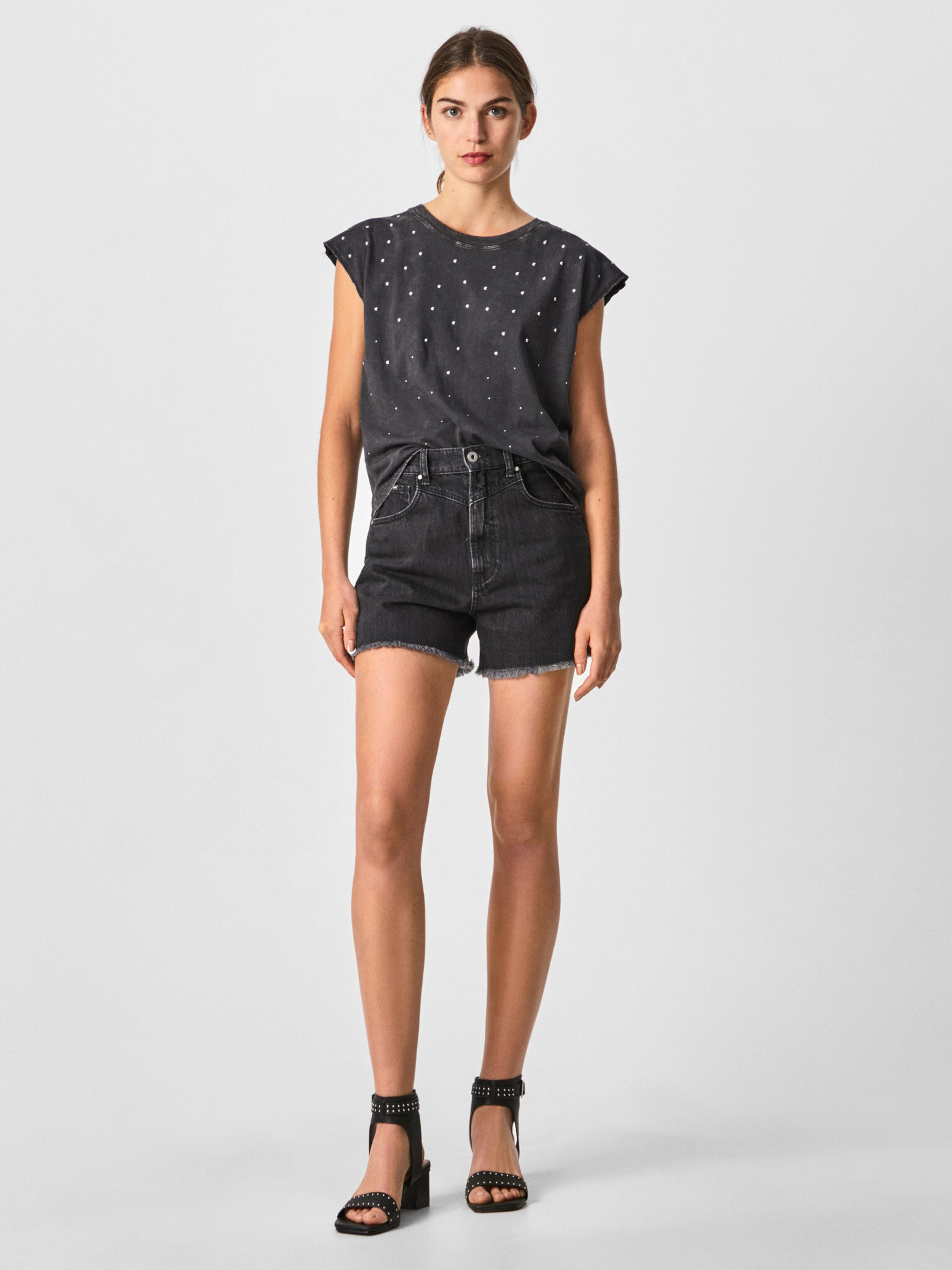 Pepe Jeans Rachel Къси панталони Siv - Pepit.bg