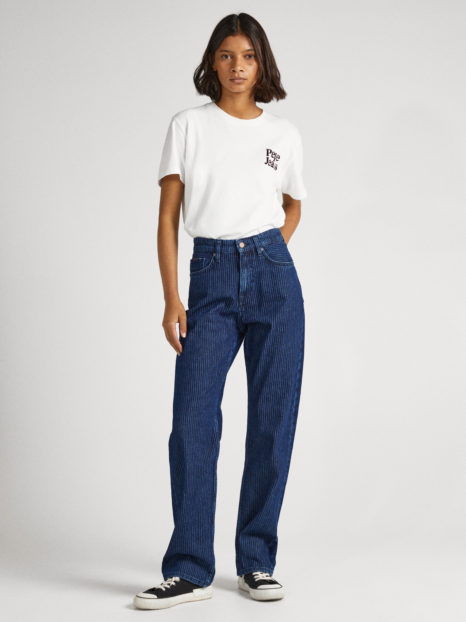 Pepe Jeans Robyn Stripe Jeans Sin - Pepit.bg