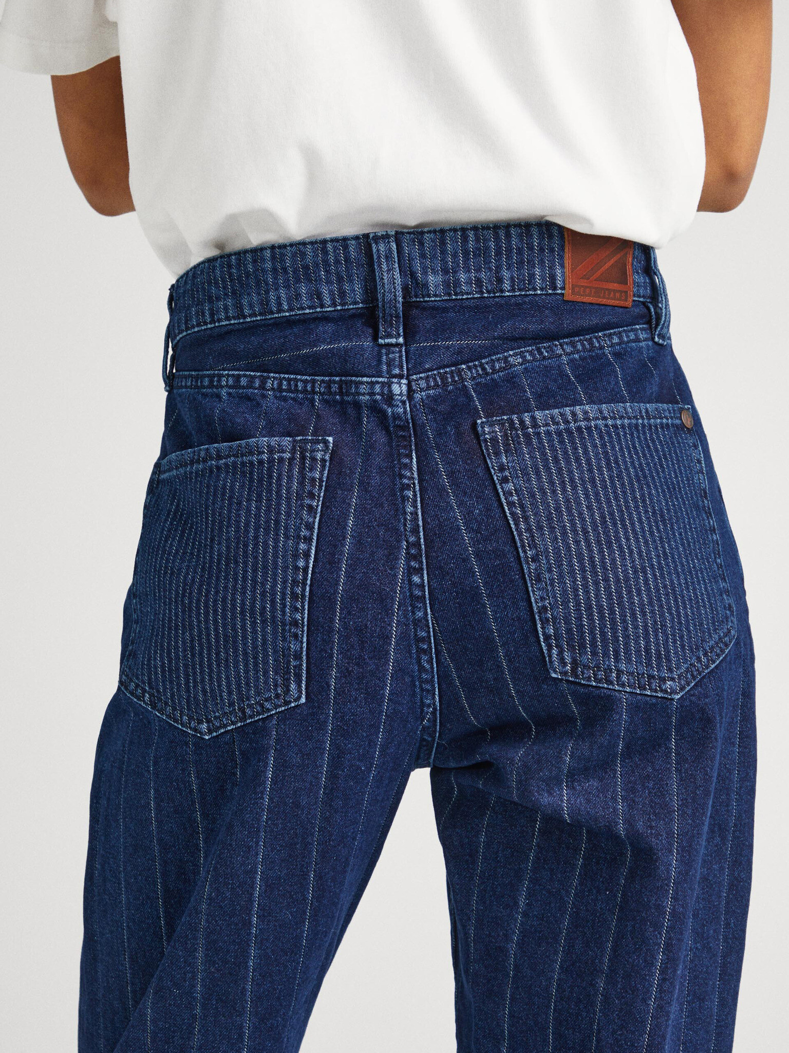Pepe Jeans Robyn Stripe Jeans Sin - Pepit.bg