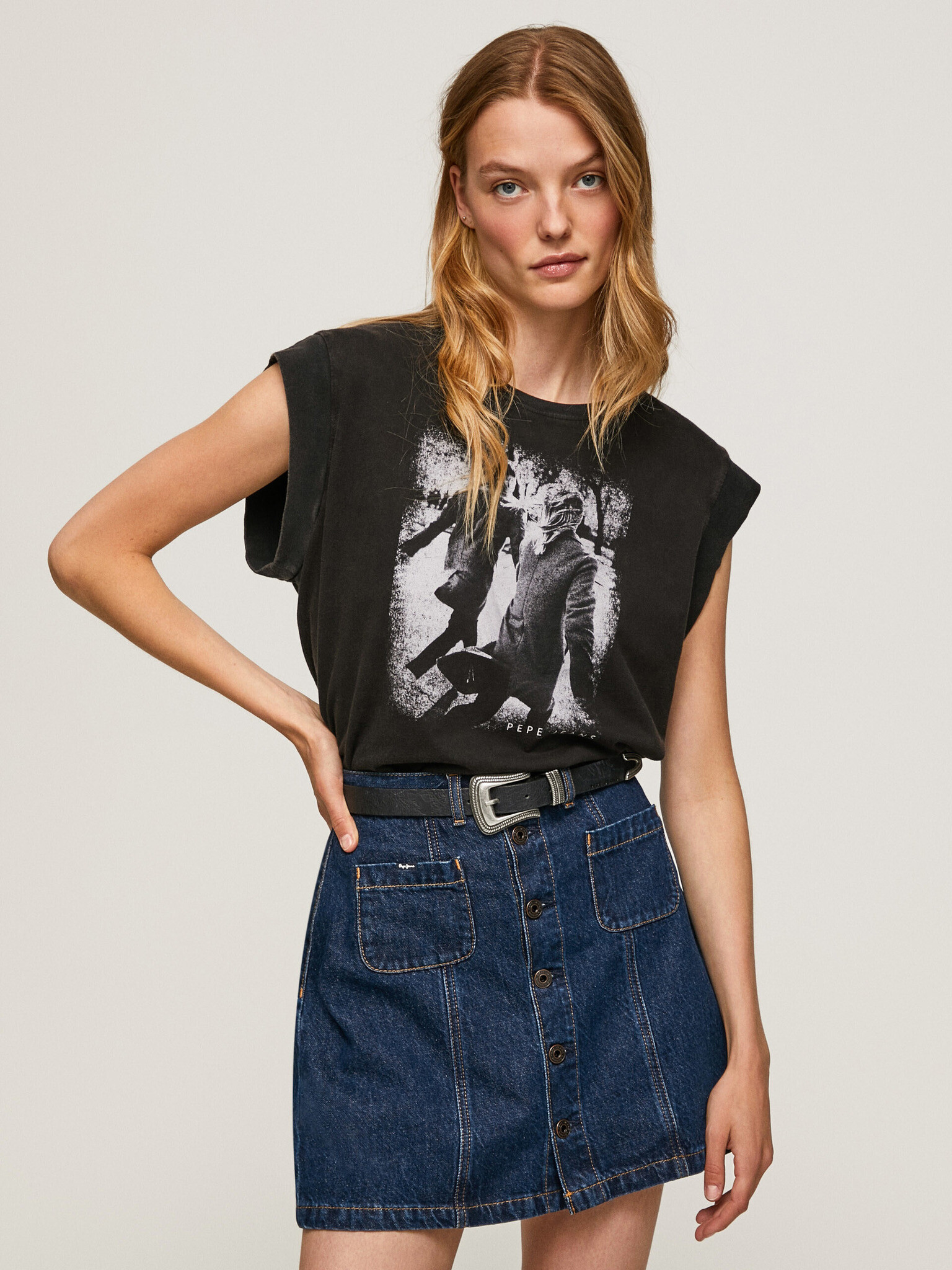 Pepe Jeans Rut T-shirt Cheren - Pepit.bg