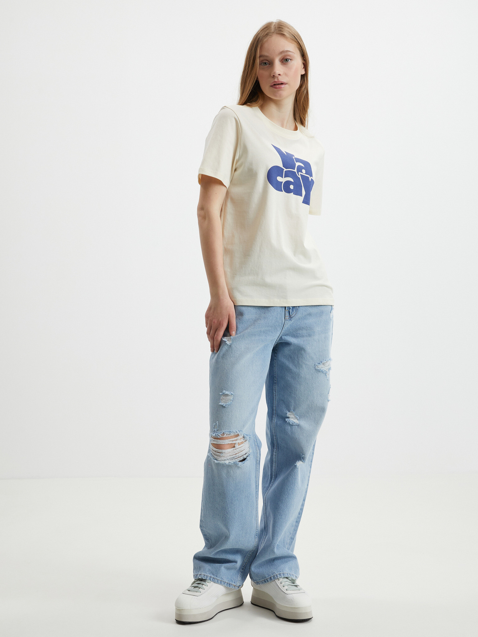 Pieces Tamaris T-shirt Byal - Pepit.bg