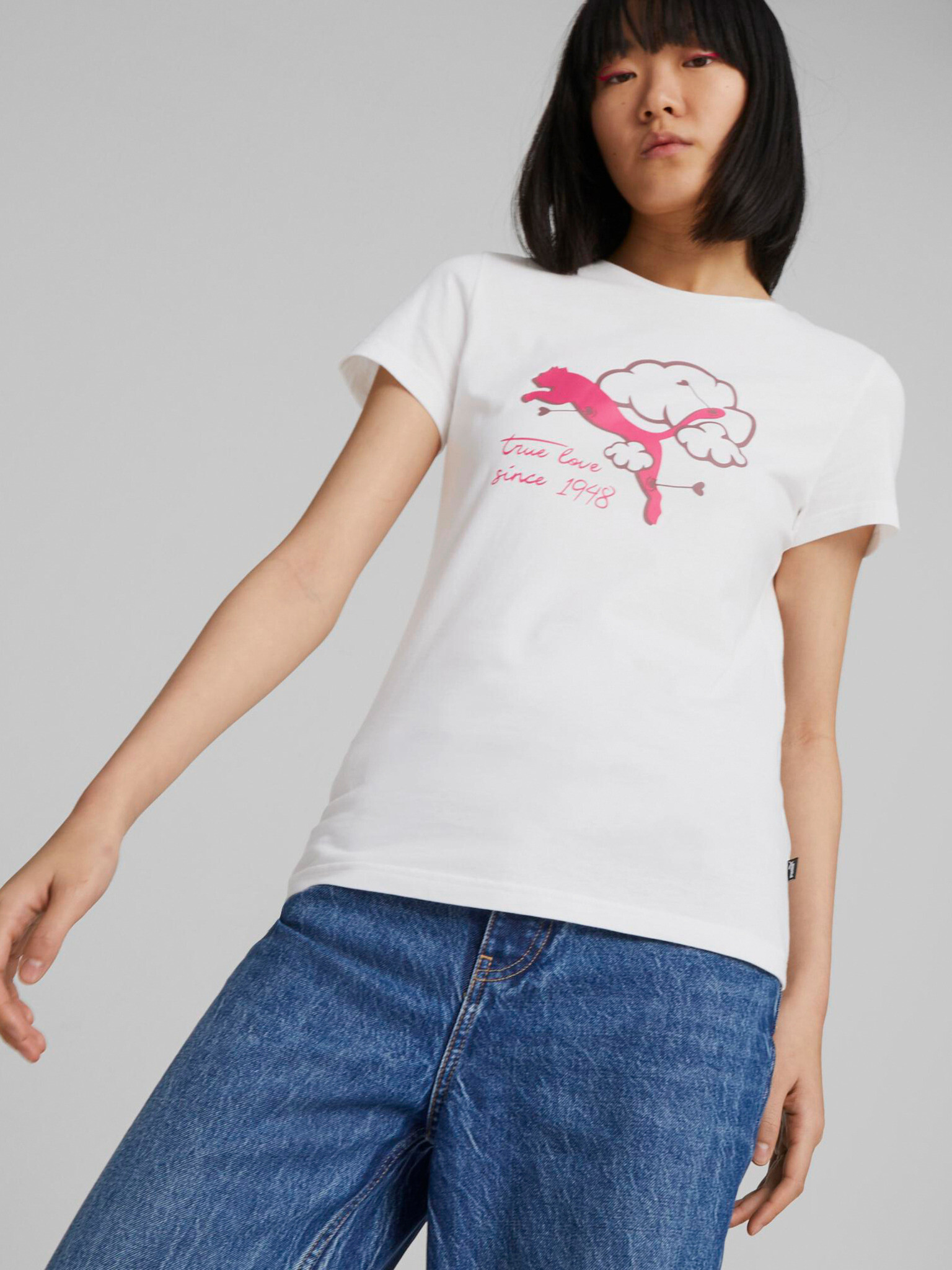 Puma Graphics Valentine T-shirt Byal - Pepit.bg