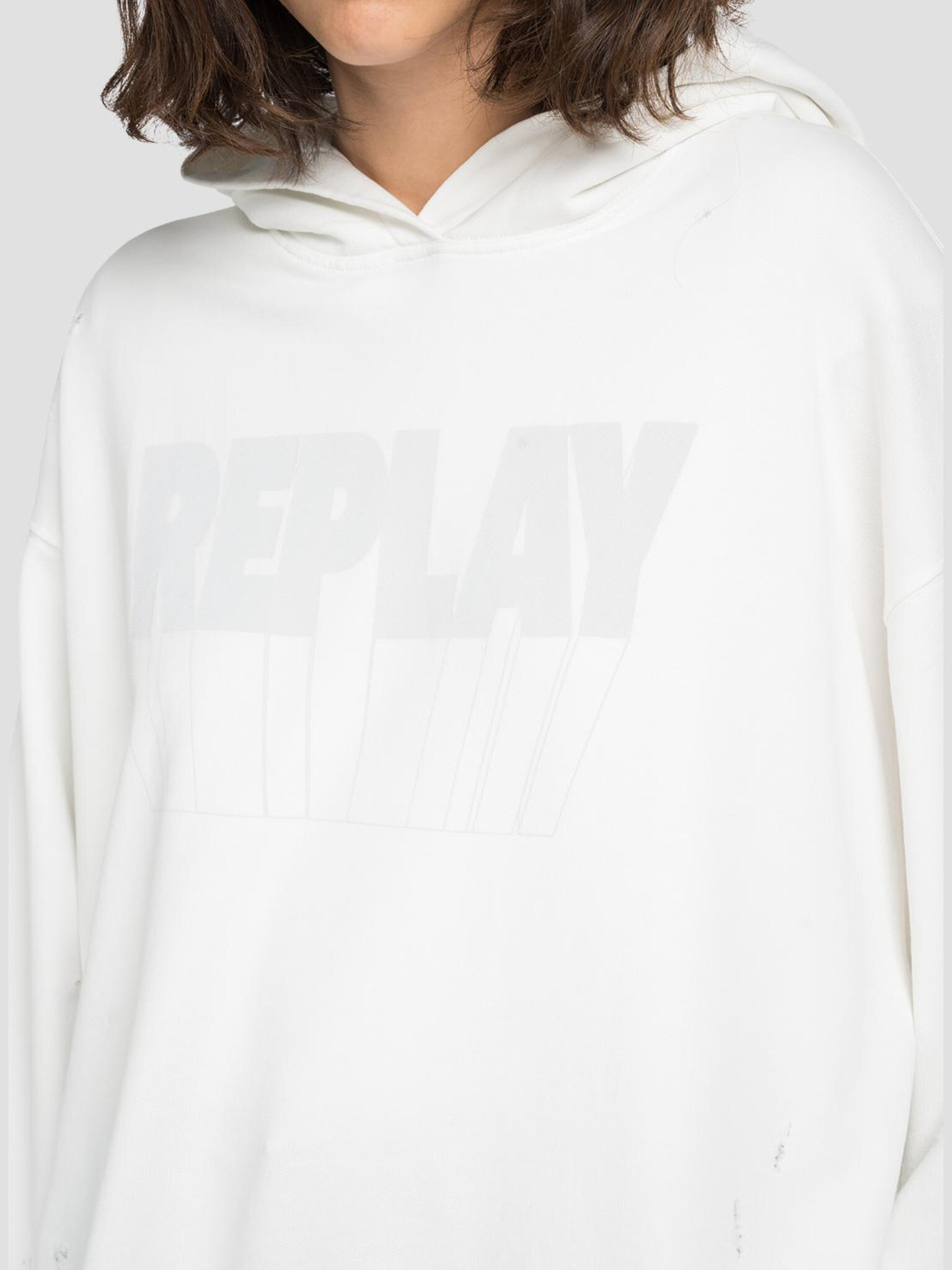 Replay Sweatshirt Byal - Pepit.bg