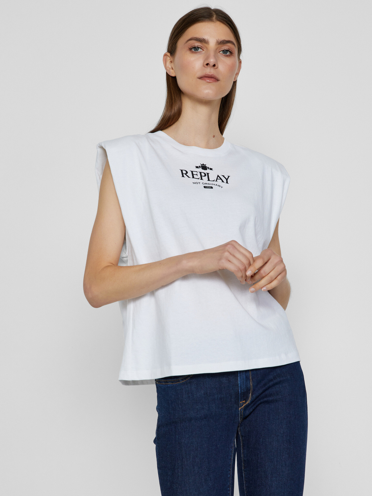 Replay T-shirt Byal - Pepit.bg