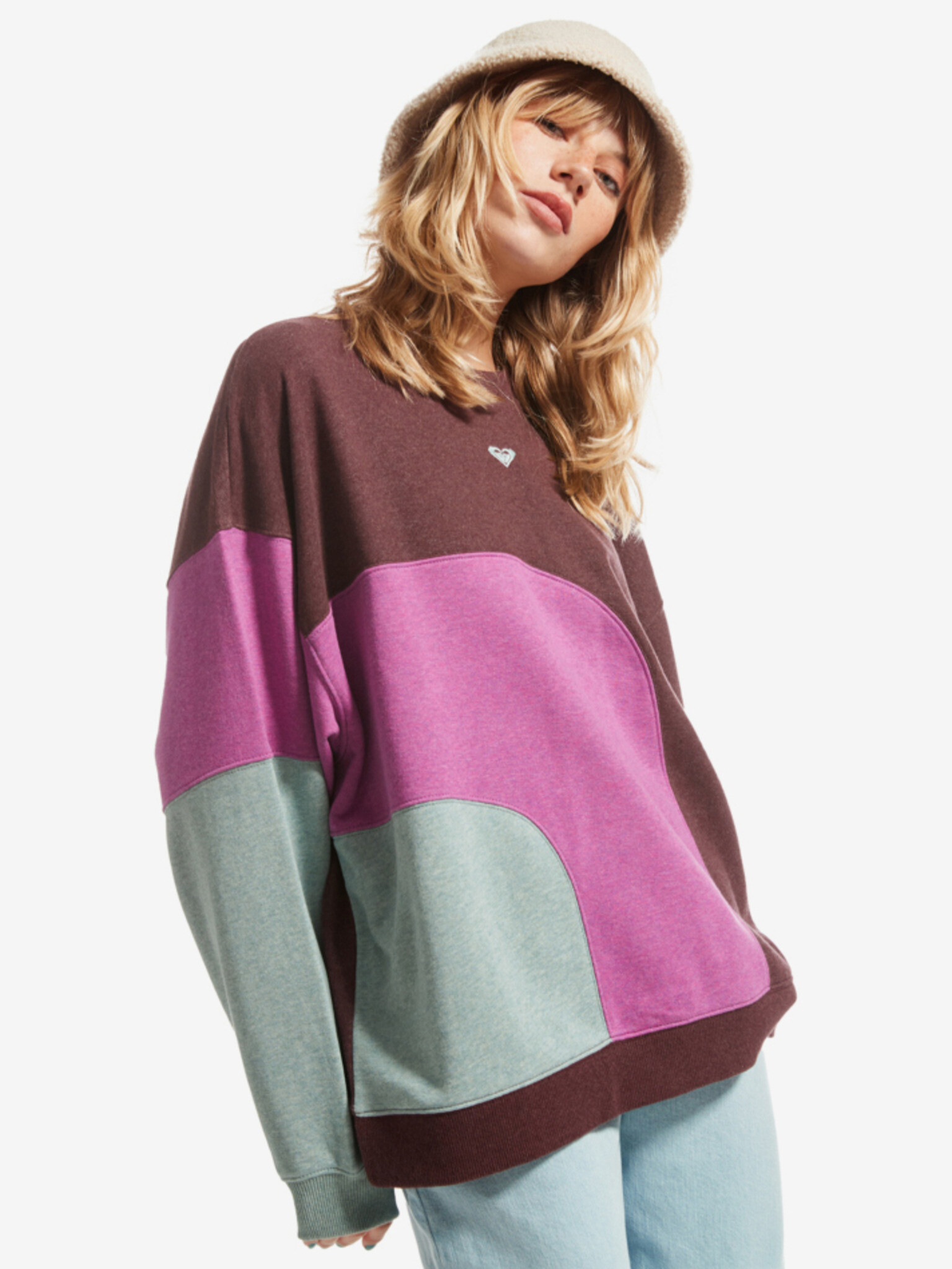 Roxy Happy Daize Sweatshirt Kafyav - Pepit.bg