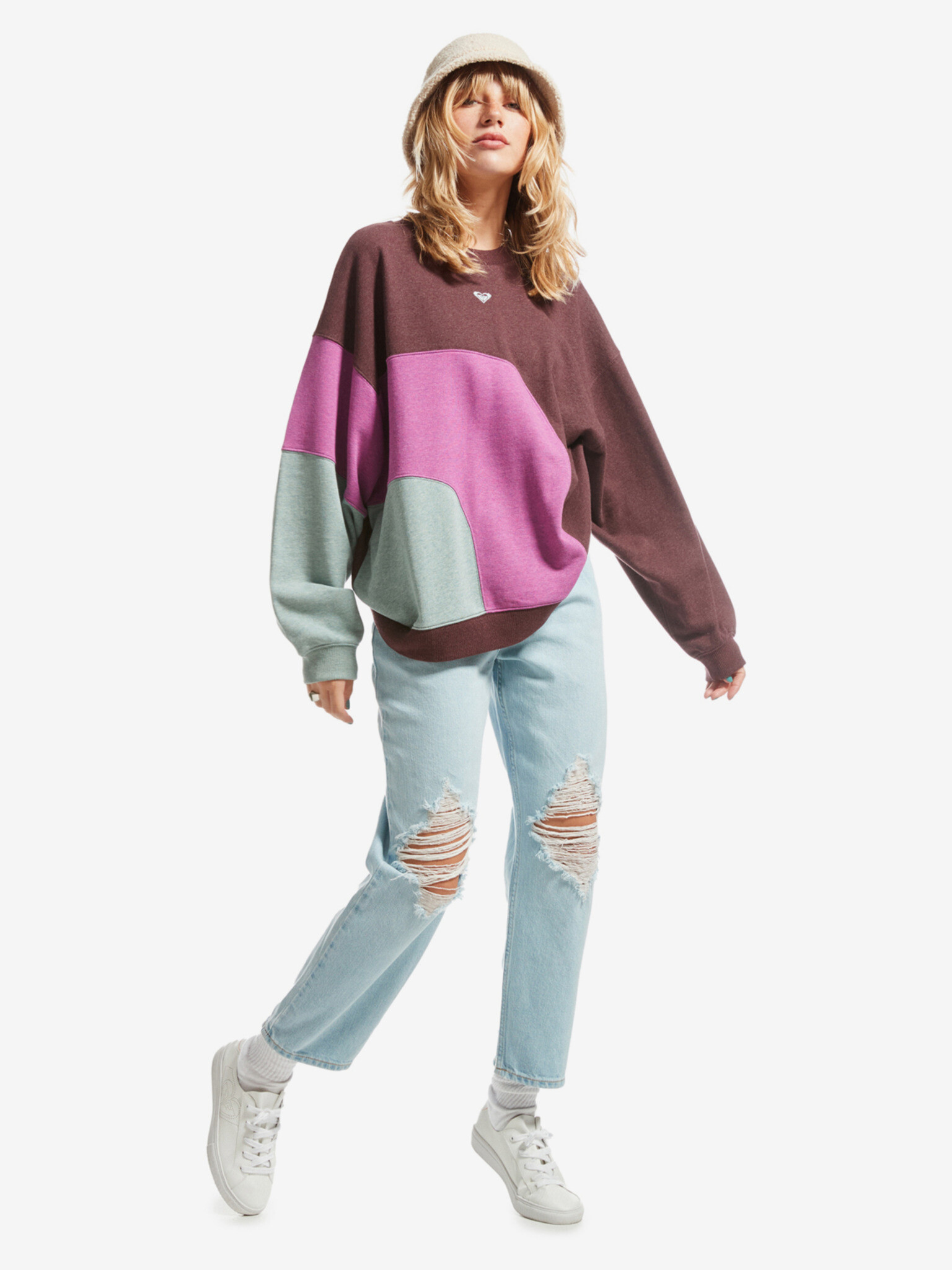 Roxy Happy Daize Sweatshirt Kafyav - Pepit.bg