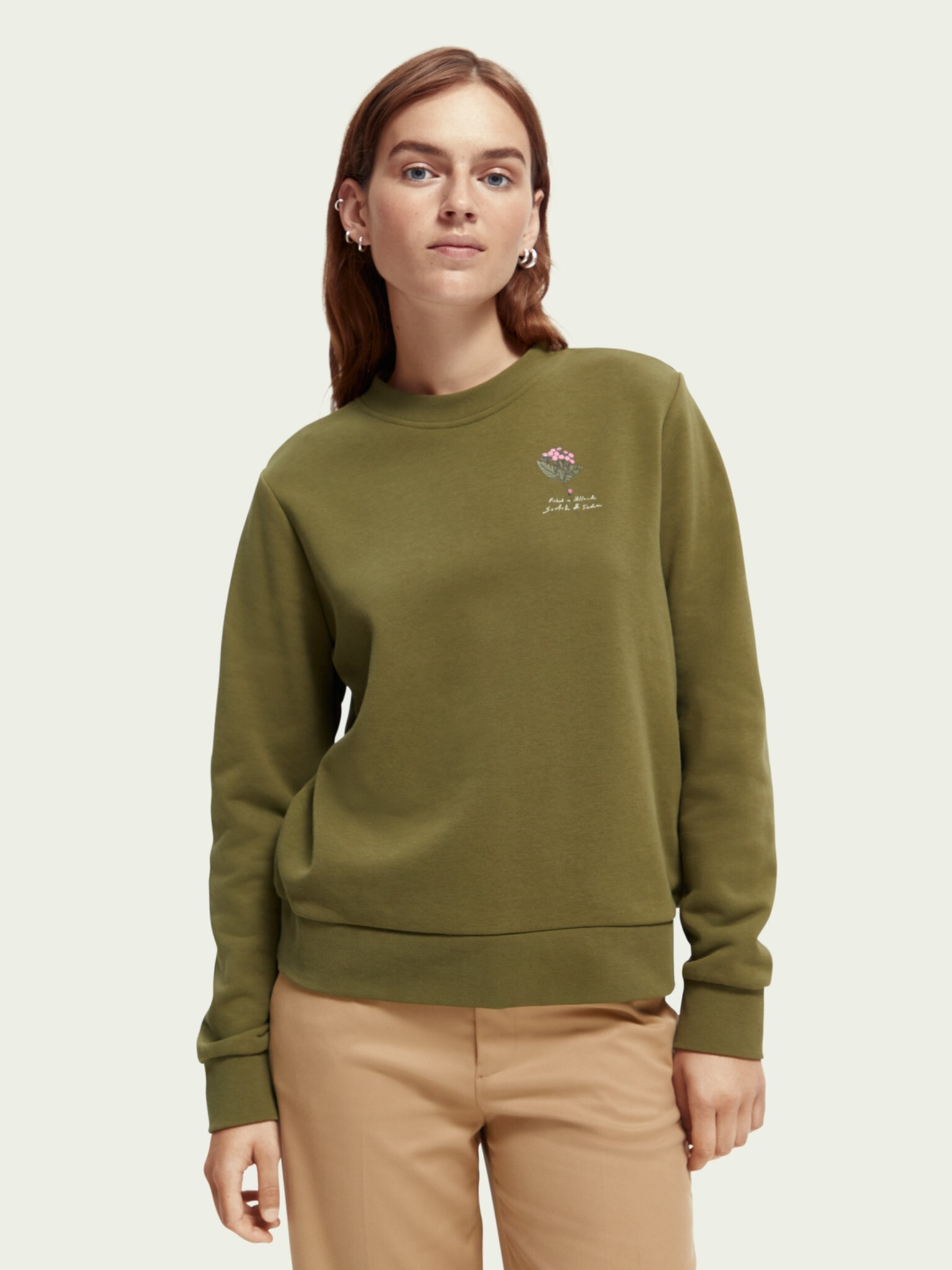 Scotch & Soda Sweatshirt Zelen - Pepit.bg