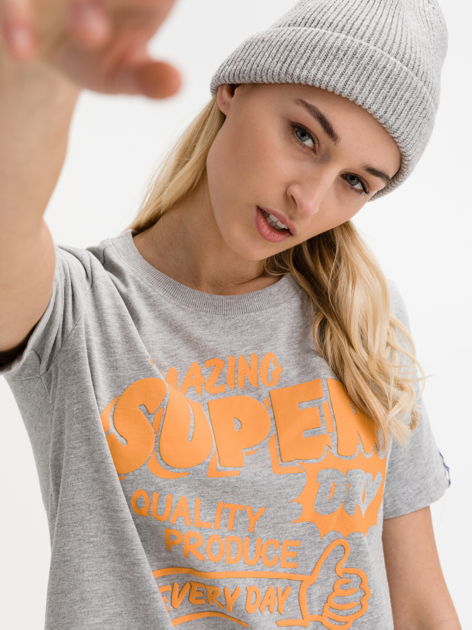 SuperDry T-shirt Siv - Pepit.bg