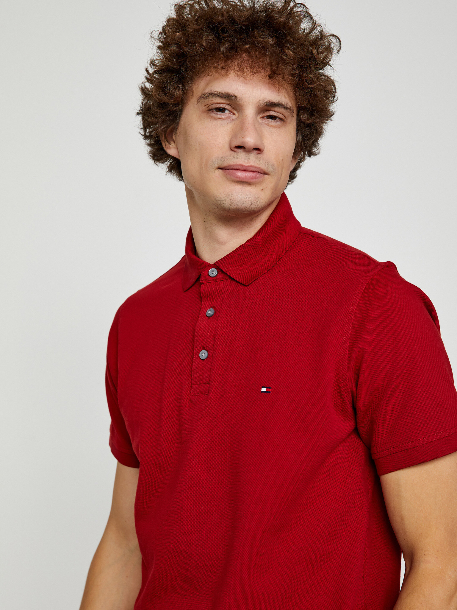 Tommy Hilfiger 1985 Slim Polo Поло тениска Cherven - Pepit.bg