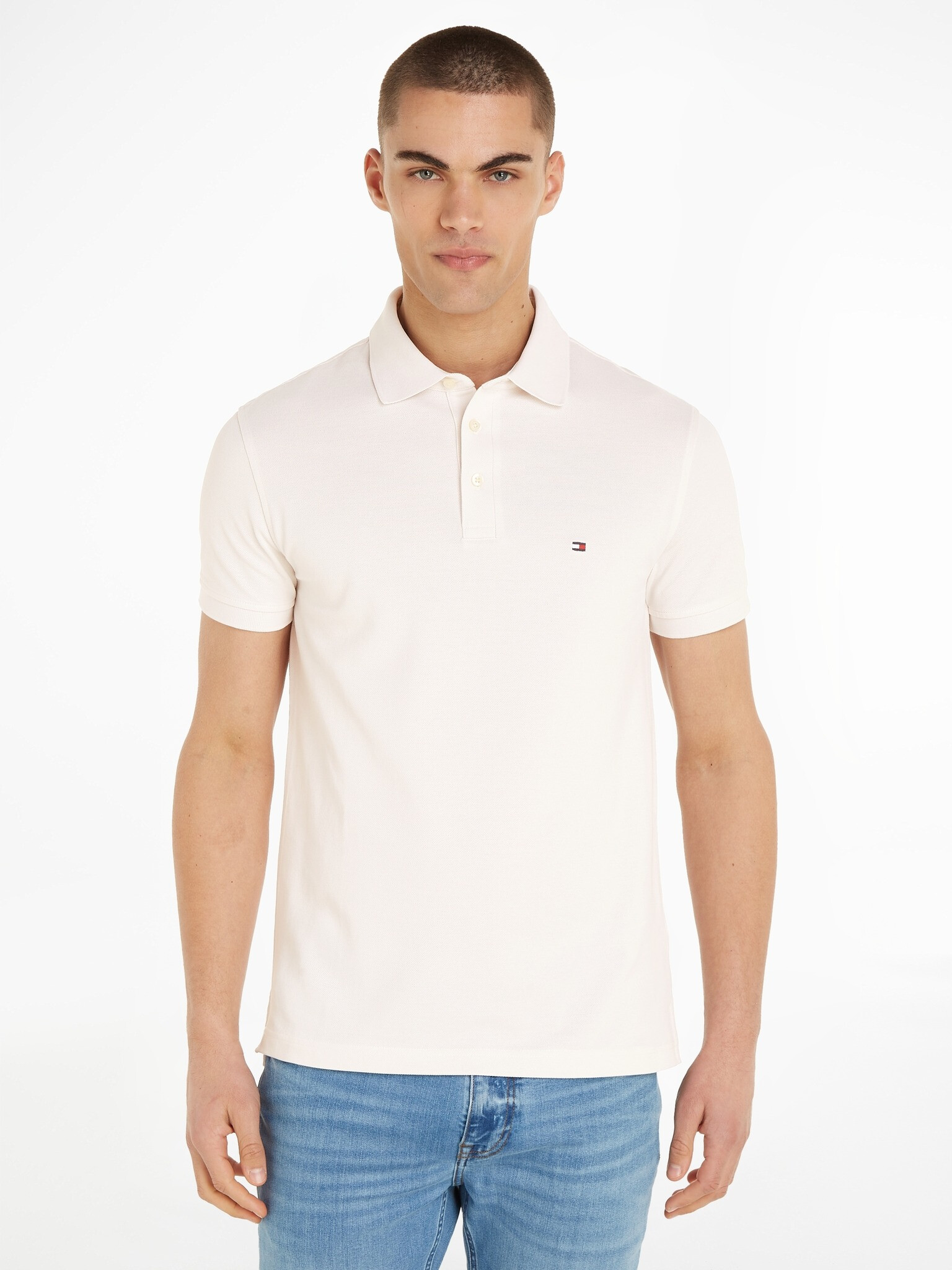 Tommy Hilfiger 1985 Slim Поло тениска Byal - Pepit.bg