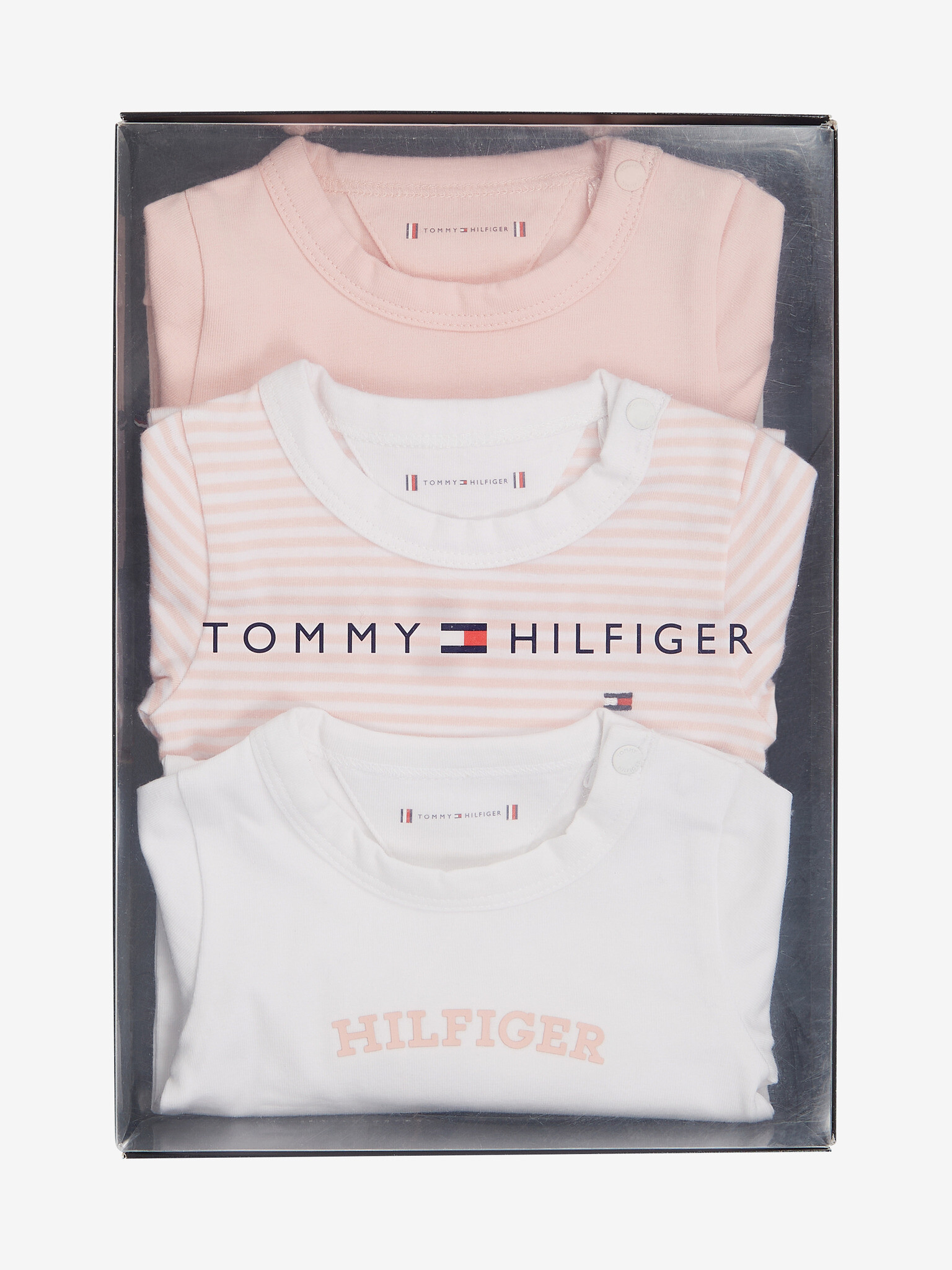 Tommy Hilfiger Боди 3 бр. детско Rozov - Pepit.bg