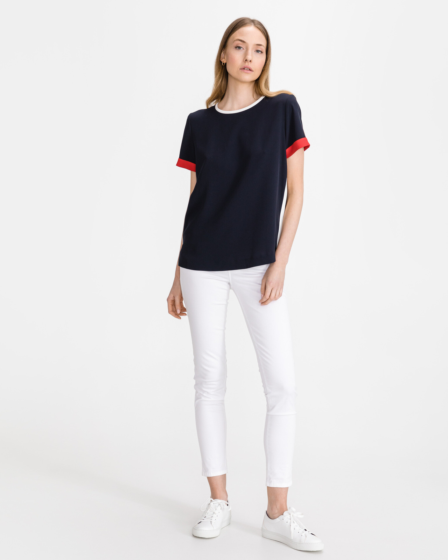 Tommy Hilfiger Crepe Tipped Тениска Sin - Pepit.bg