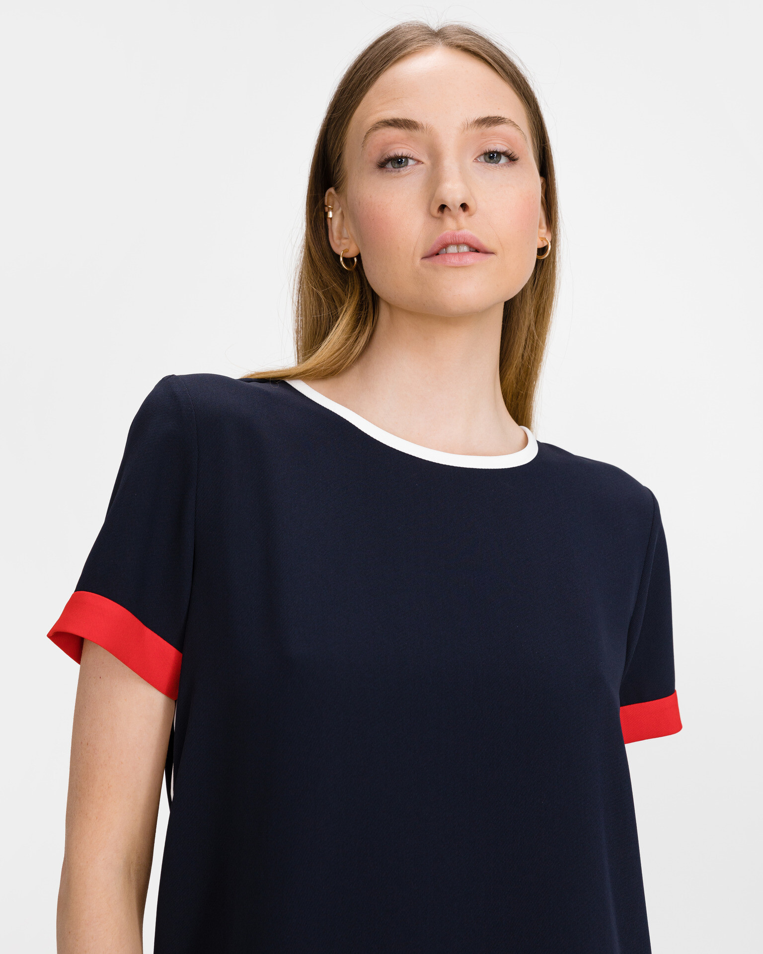 Tommy Hilfiger Crepe Tipped Тениска Sin - Pepit.bg