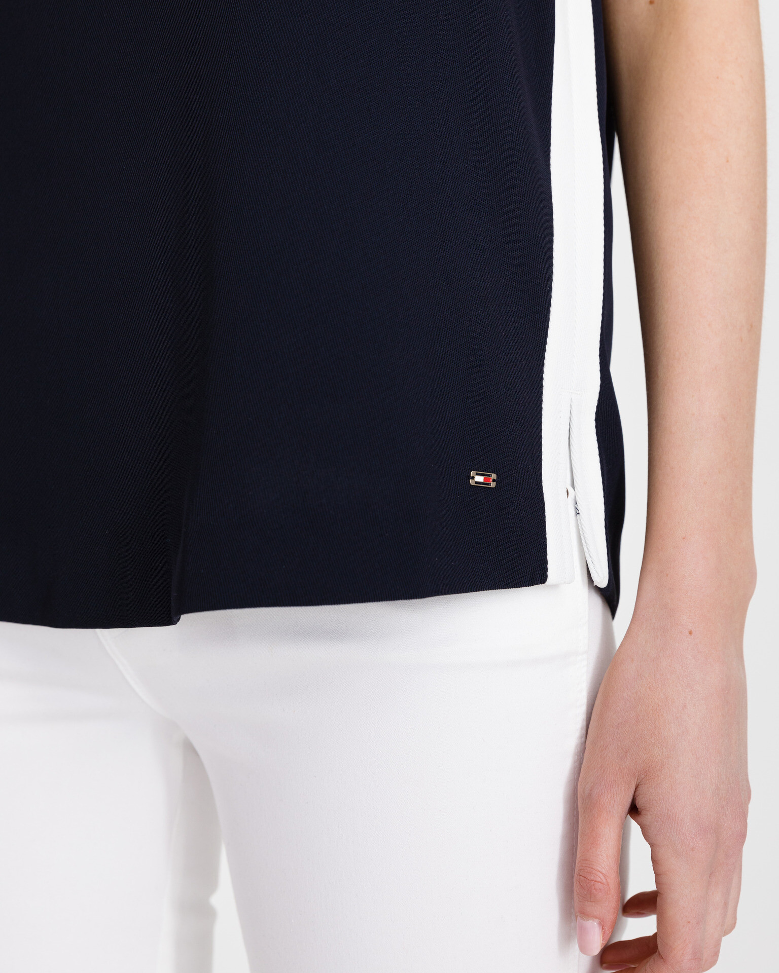 Tommy Hilfiger Crepe Tipped Тениска Sin - Pepit.bg